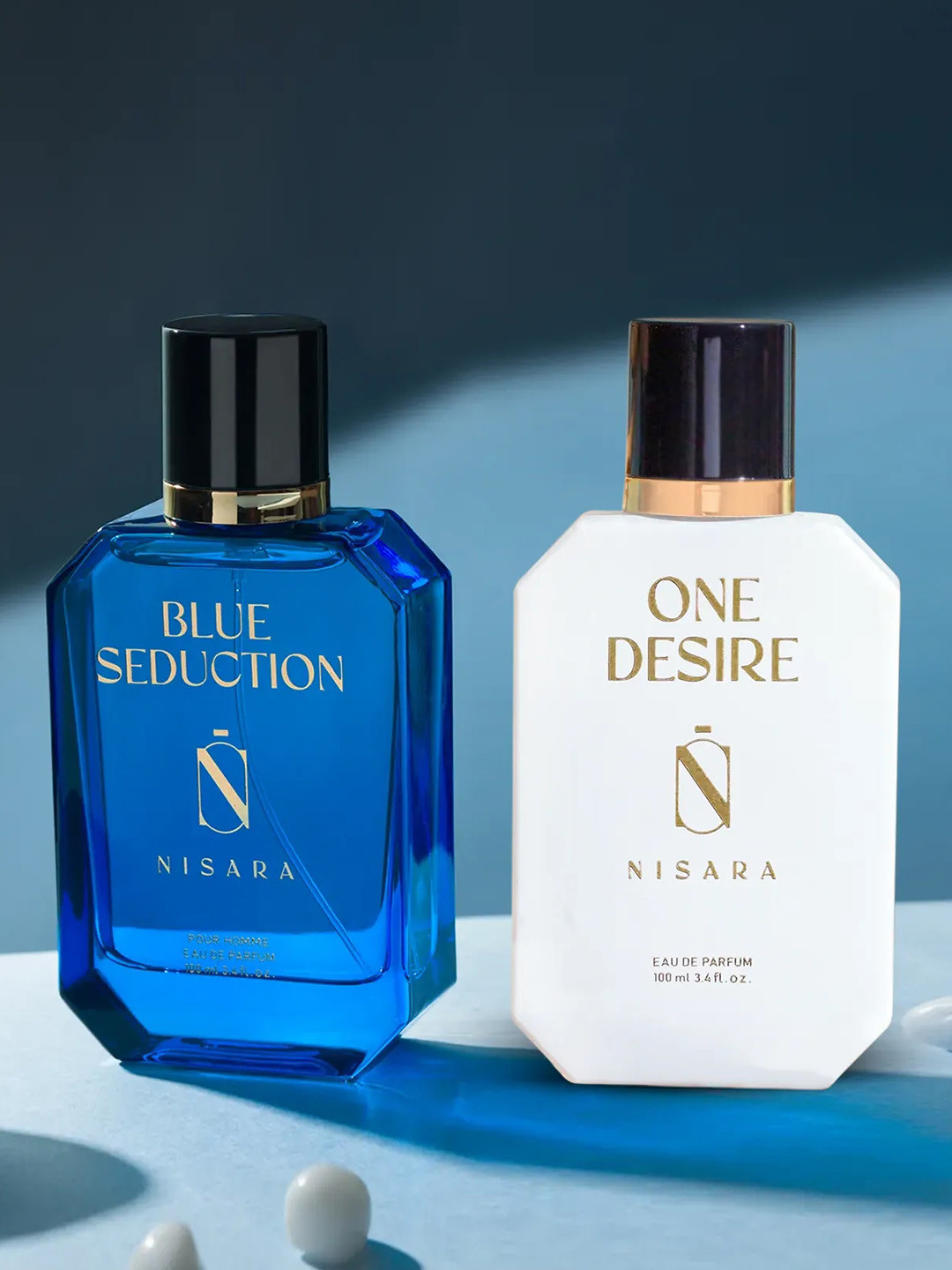 

NISARA Blue Seduction & One Desire 2-Pcs Long Lasting Eau De Parfum - 100ml Each, Na