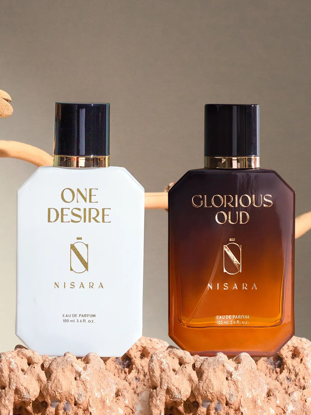 

NISARA Set Of 2 Glorious Oud & One Desire Eau De Parfum - 100ml Each, White