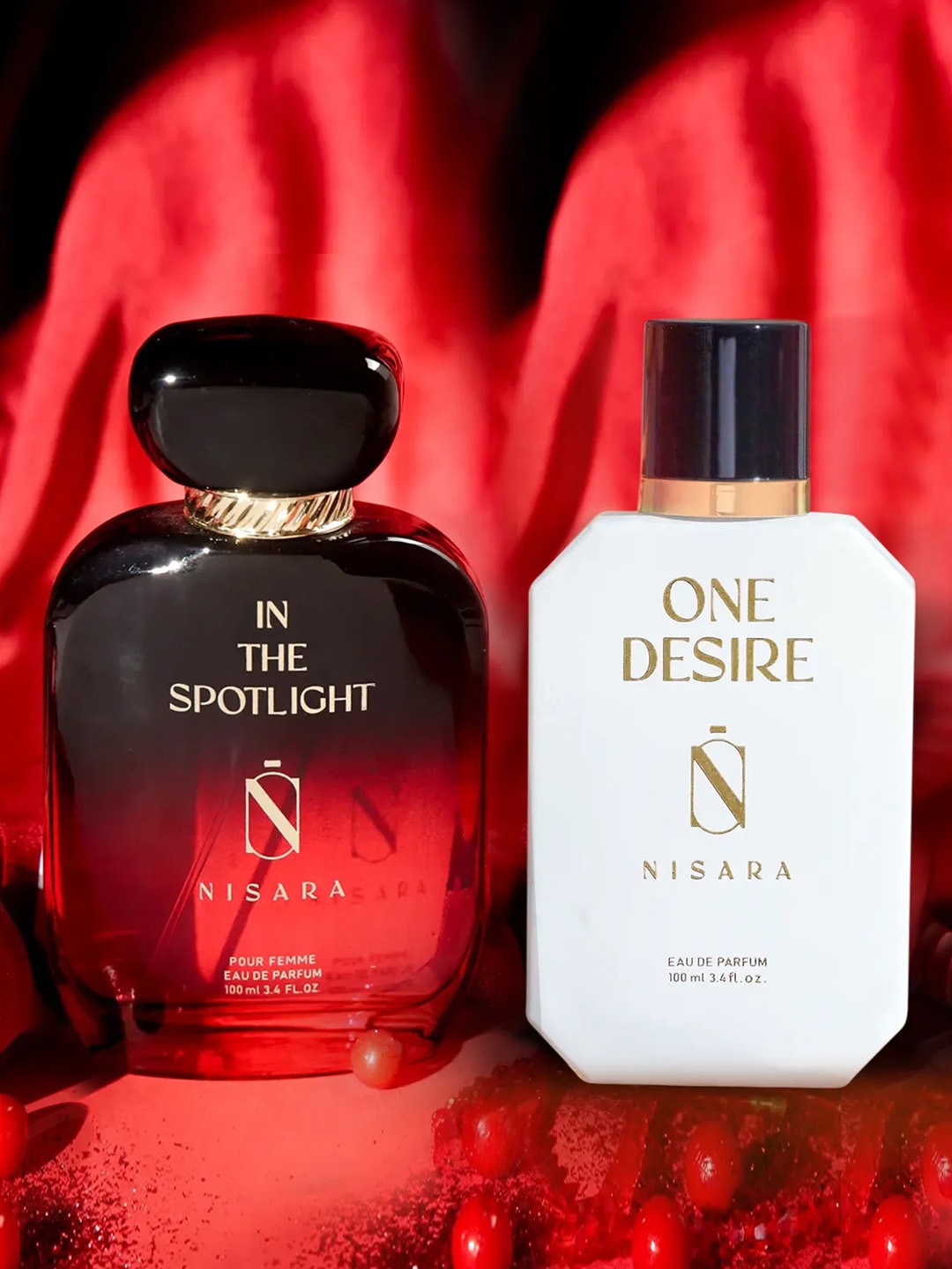 

NISARA In The Spotlight & One Desire 2-Pcs Long Lasting Eau De Parfum - 100ml Each, Na