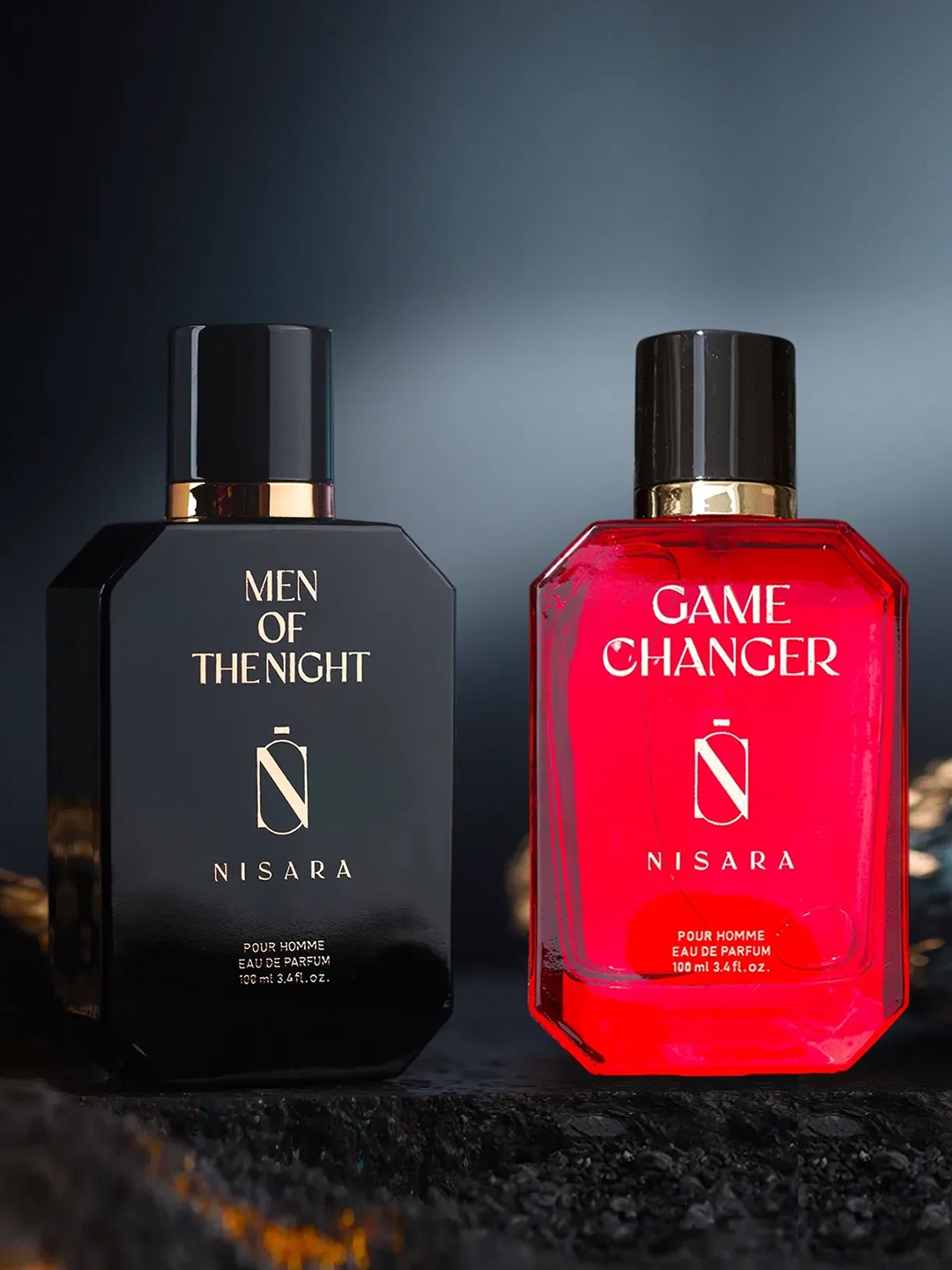 

NISARA Set Of 2 Men Of The Night & Game Changer Eau De Parfum - 100ml Each, Red