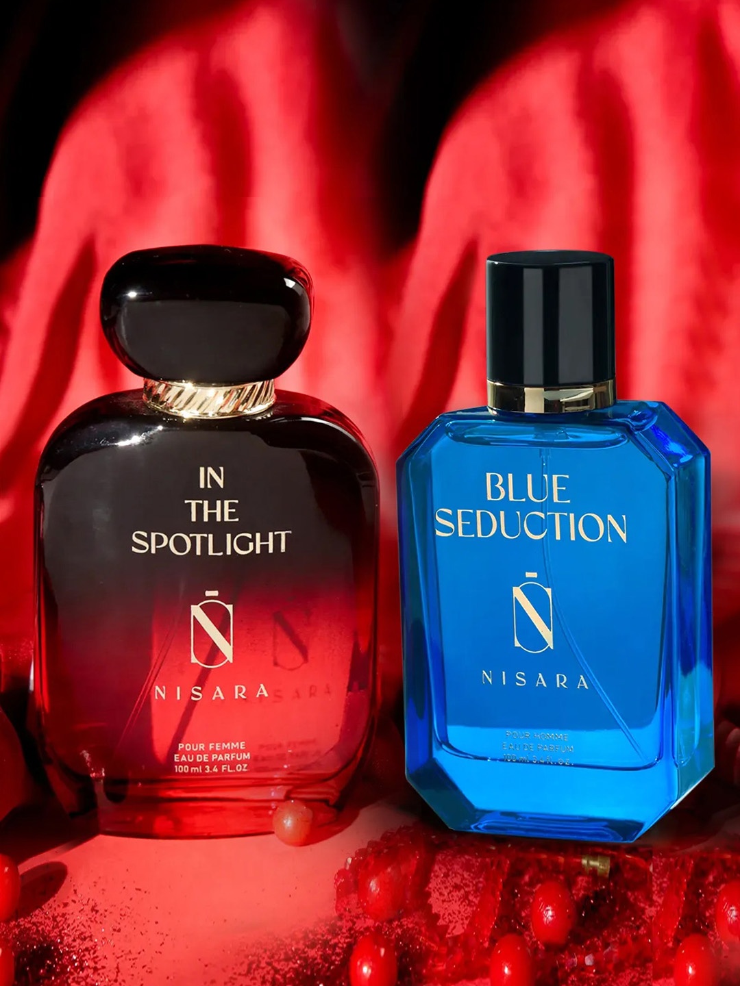 

NISARA In The Spotlight & Blue Seduction 2-Pcs Long Lasting Eau De Parfum - 100ml Each, Na
