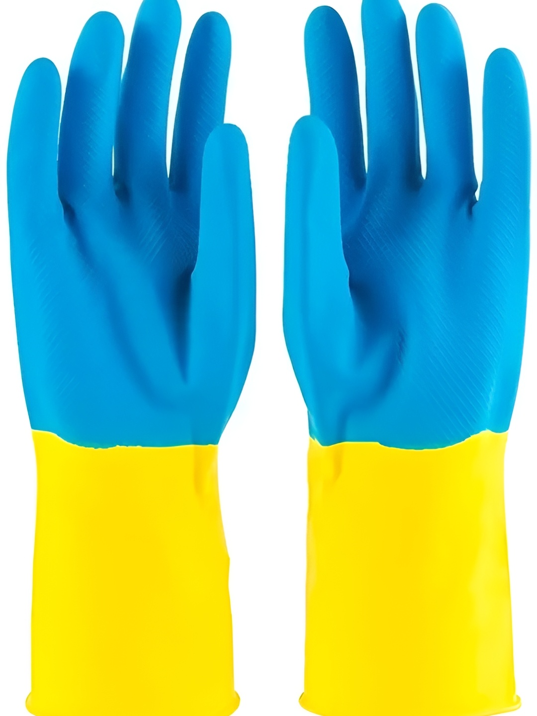 

RBGIIT Blue & Yellow Kitchen Cleaning Gloves