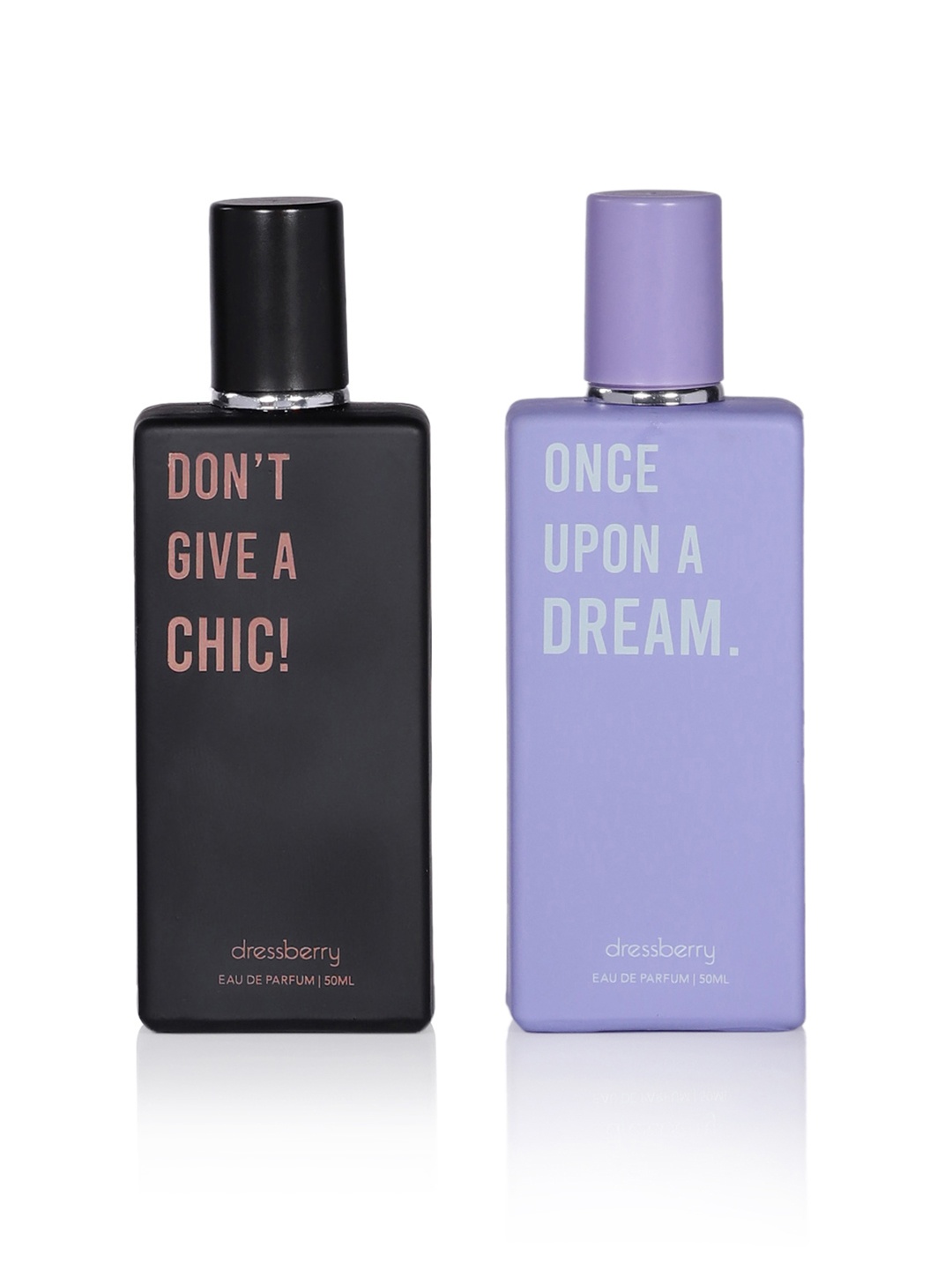 

DressBerry Women Set Of 2 Eau De Parfum - Once Upon A Dream & Dont Give A Chic - 50ml Each, Black