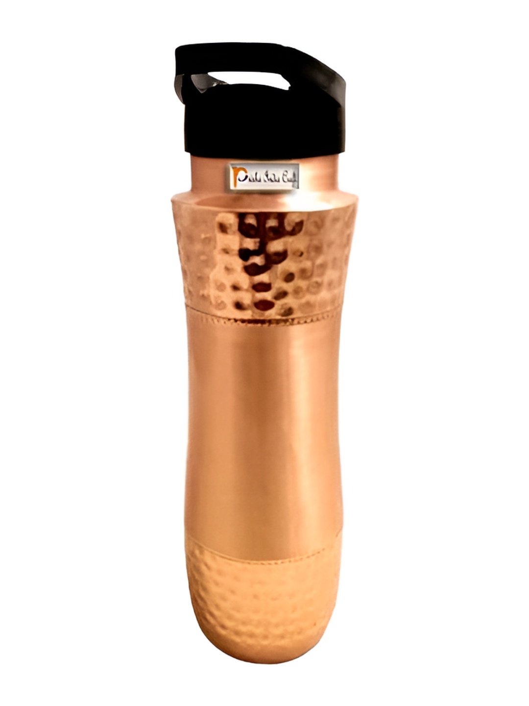 

PRISHA INDIA CRAFT Gold-Toned & Black 2 Pieces Copper Water Bottle