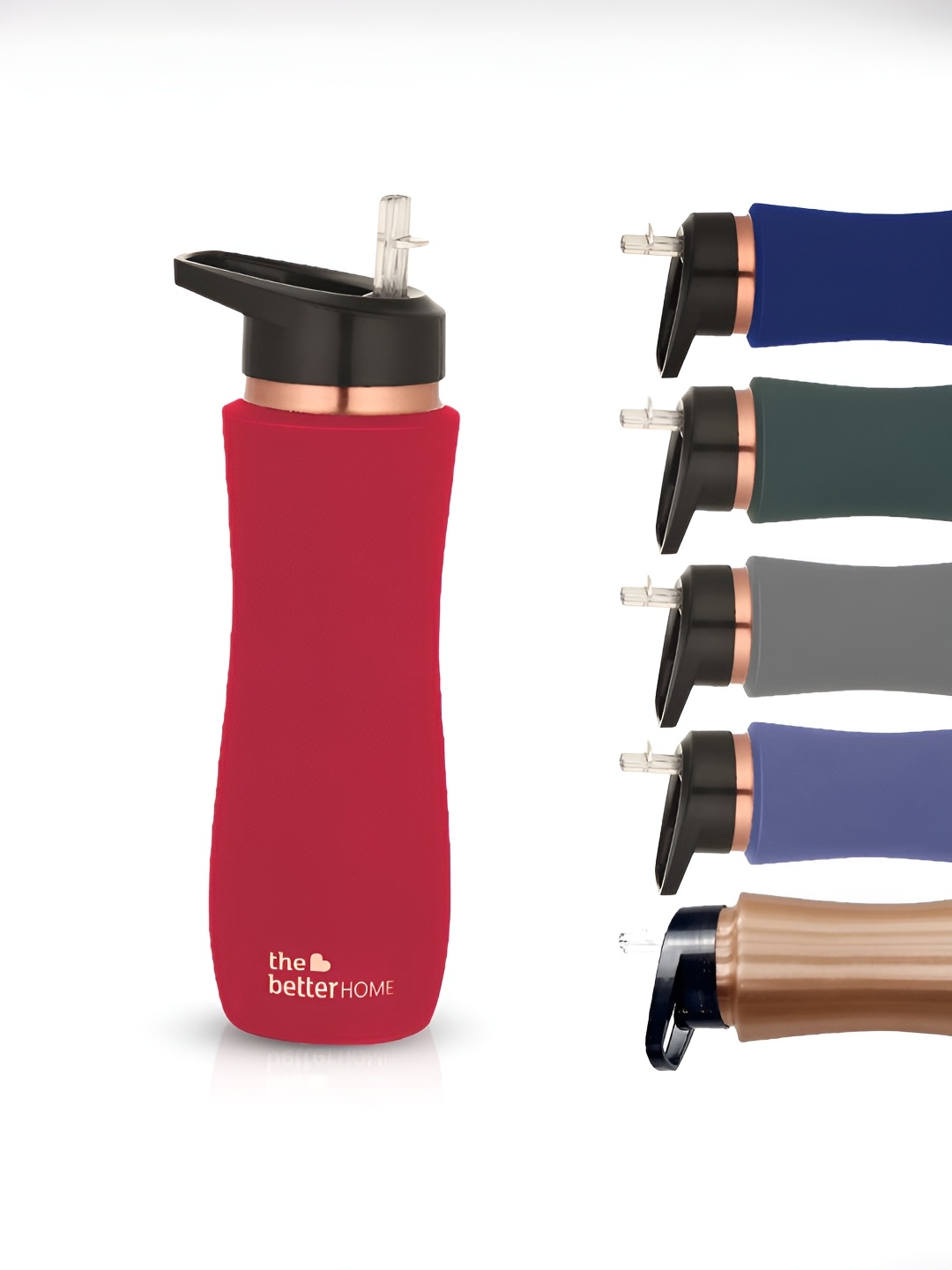 

The Better Home Maroon & Black Copper Sipper Water Bottle 700 ML
