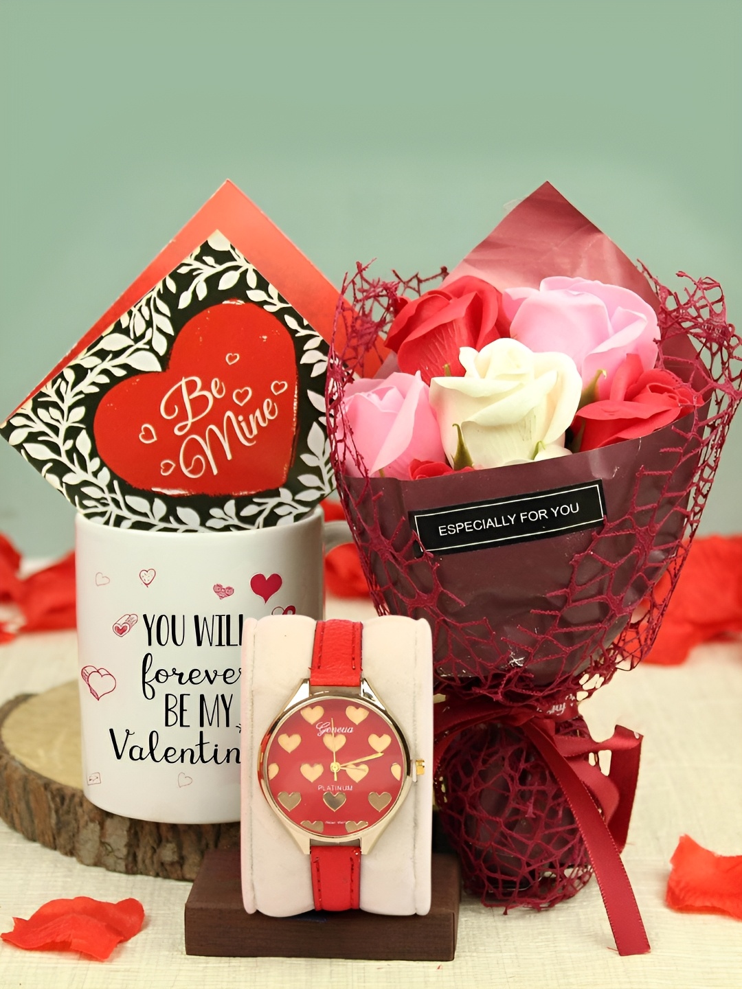 

TIED RIBBONS 4 Pieces White & Red Valentine Day Gift Set