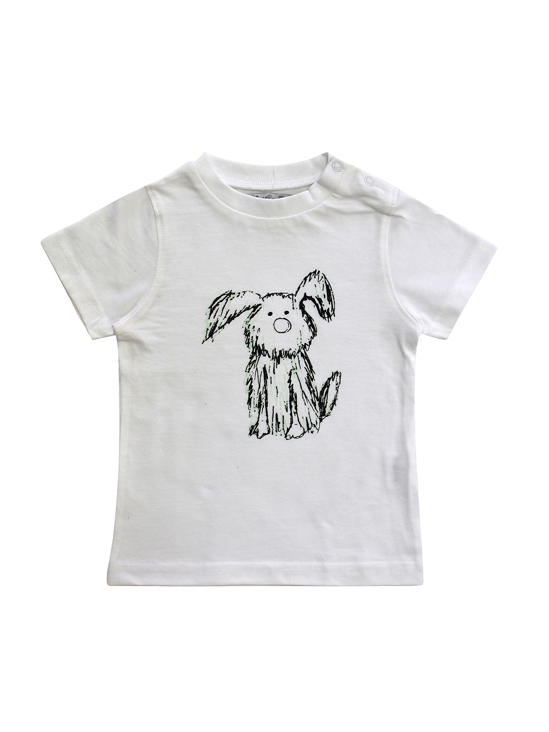 

milou Boys Printed Printed Round Neck Short Sleeves Cotton T-shirt, White