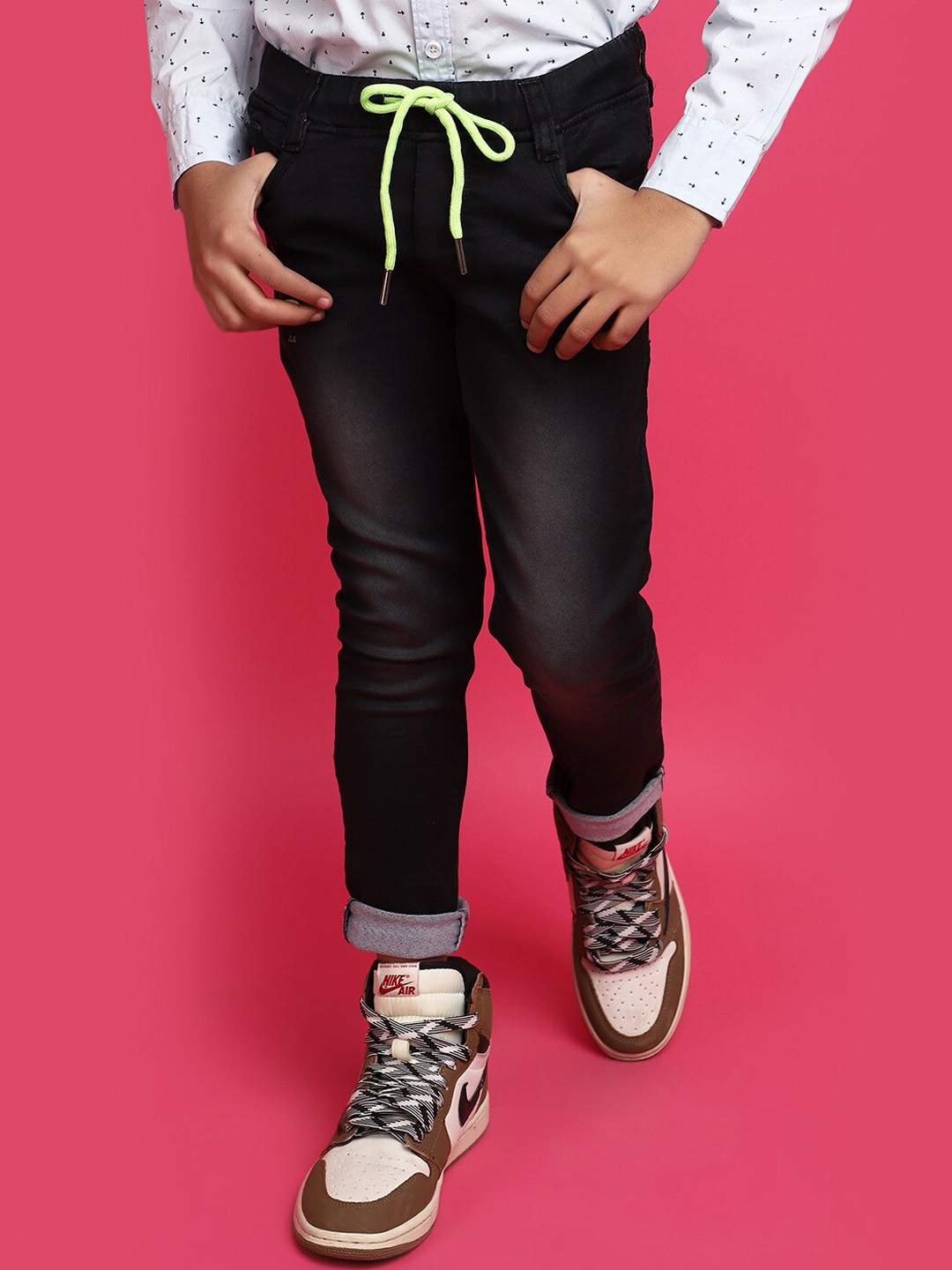 

V-Mart Boys Light Fade Cotton Jeans, Grey