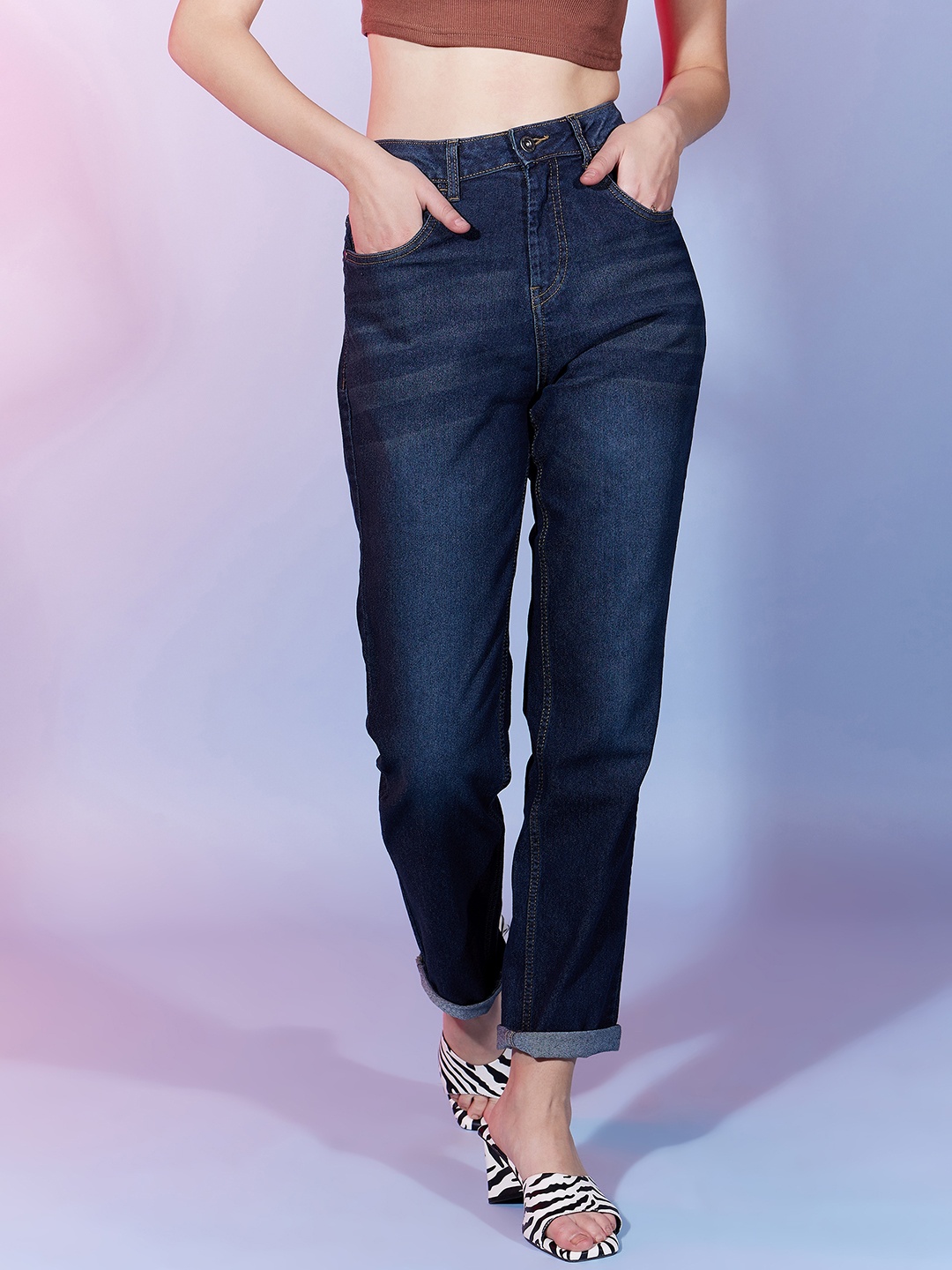 

DressBerry Women Blue Comfort Relaxed Fit High-Rise Light Fade Stretchable Jeans