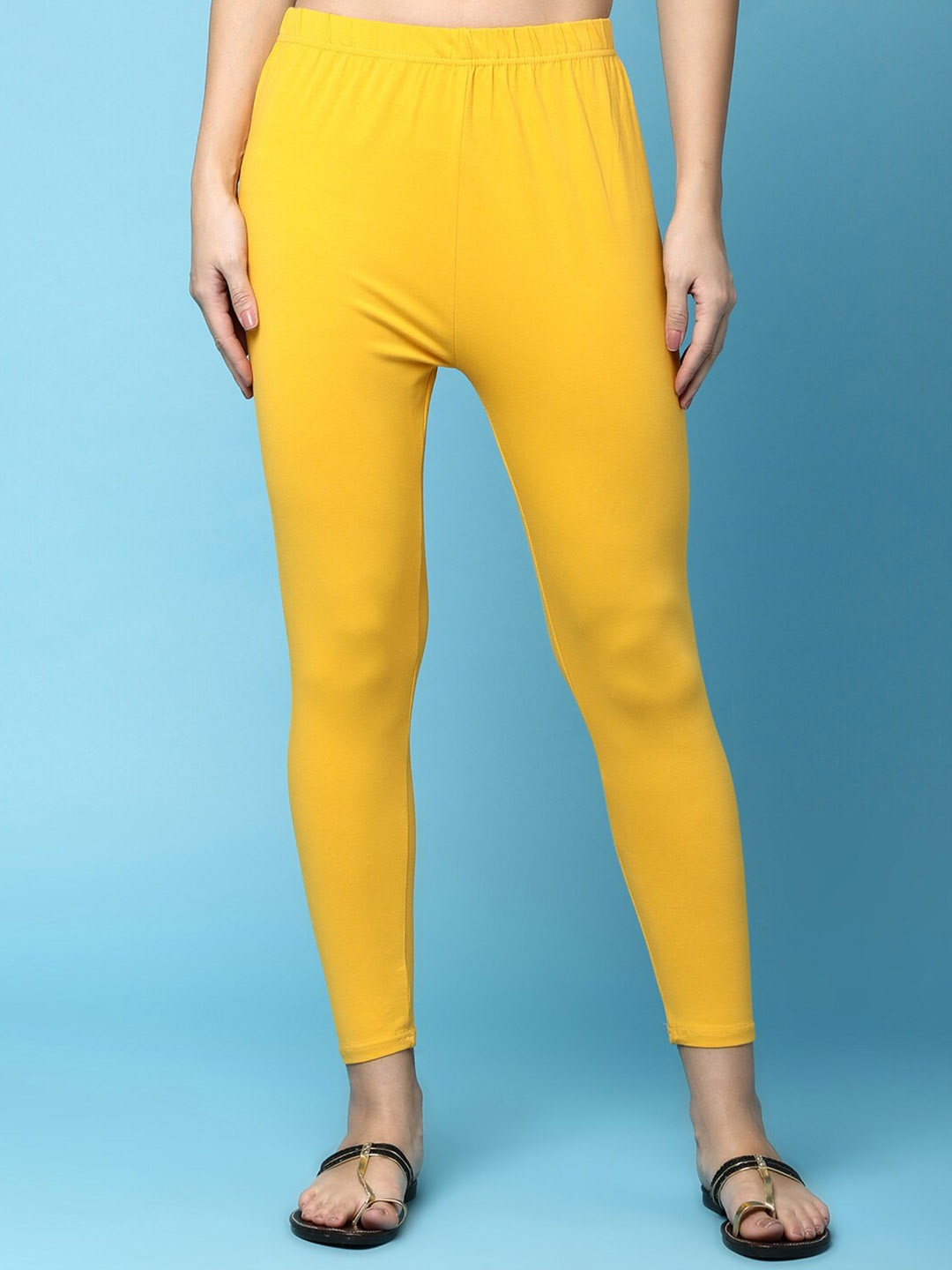

V-Mart Ankle-Length Leggings, Mustard