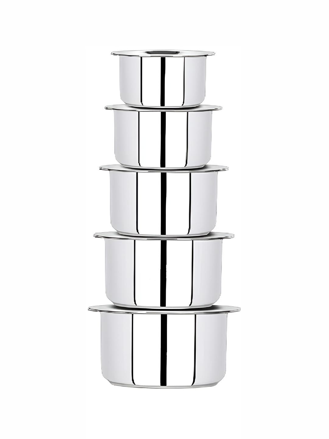 

RBGIIT Steel 5 Pieces Stainless Steel Glossy Bowls