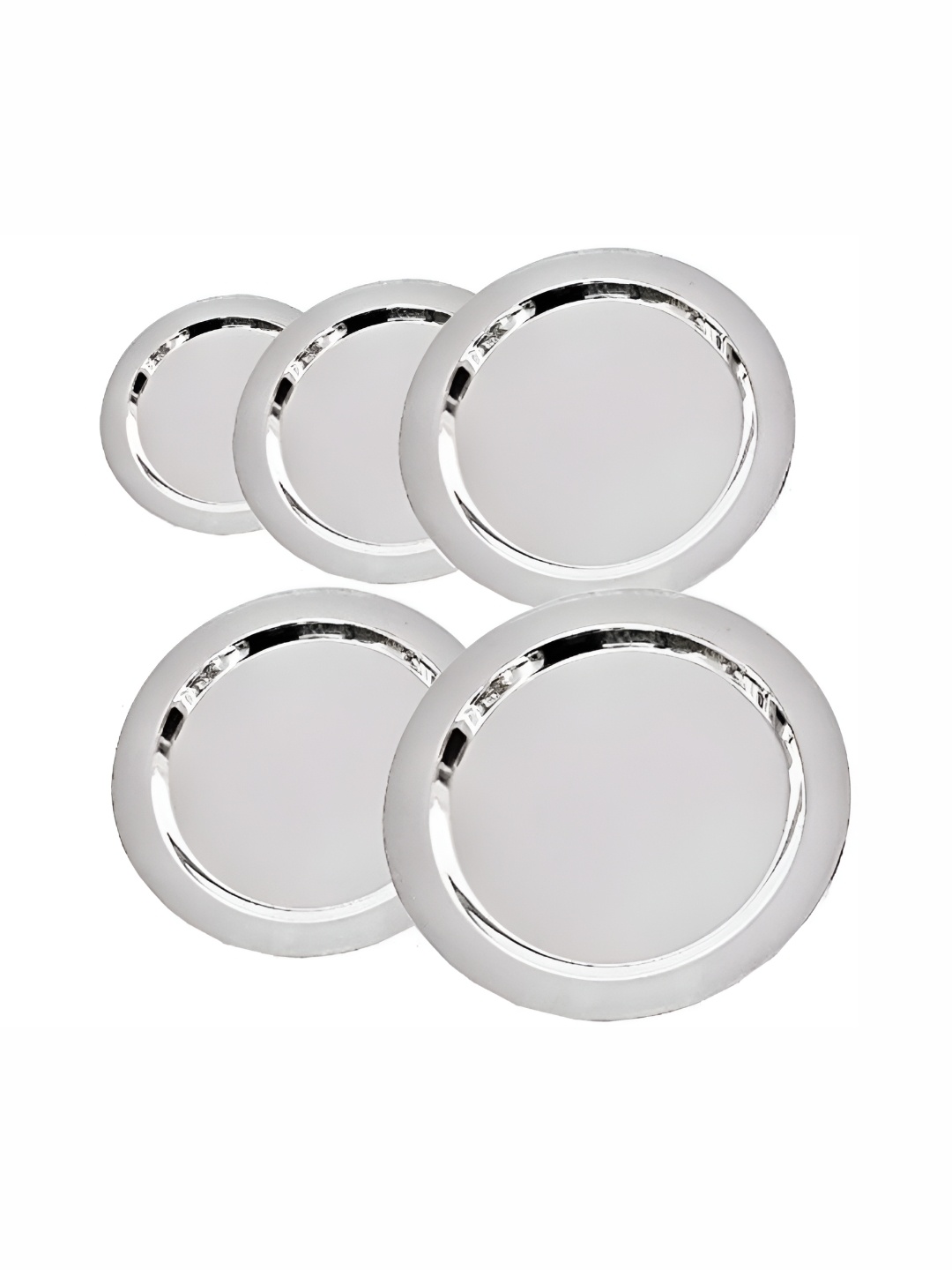 

RBGIIT Steel 5 Pieces Stainless Steel Glossy Plates