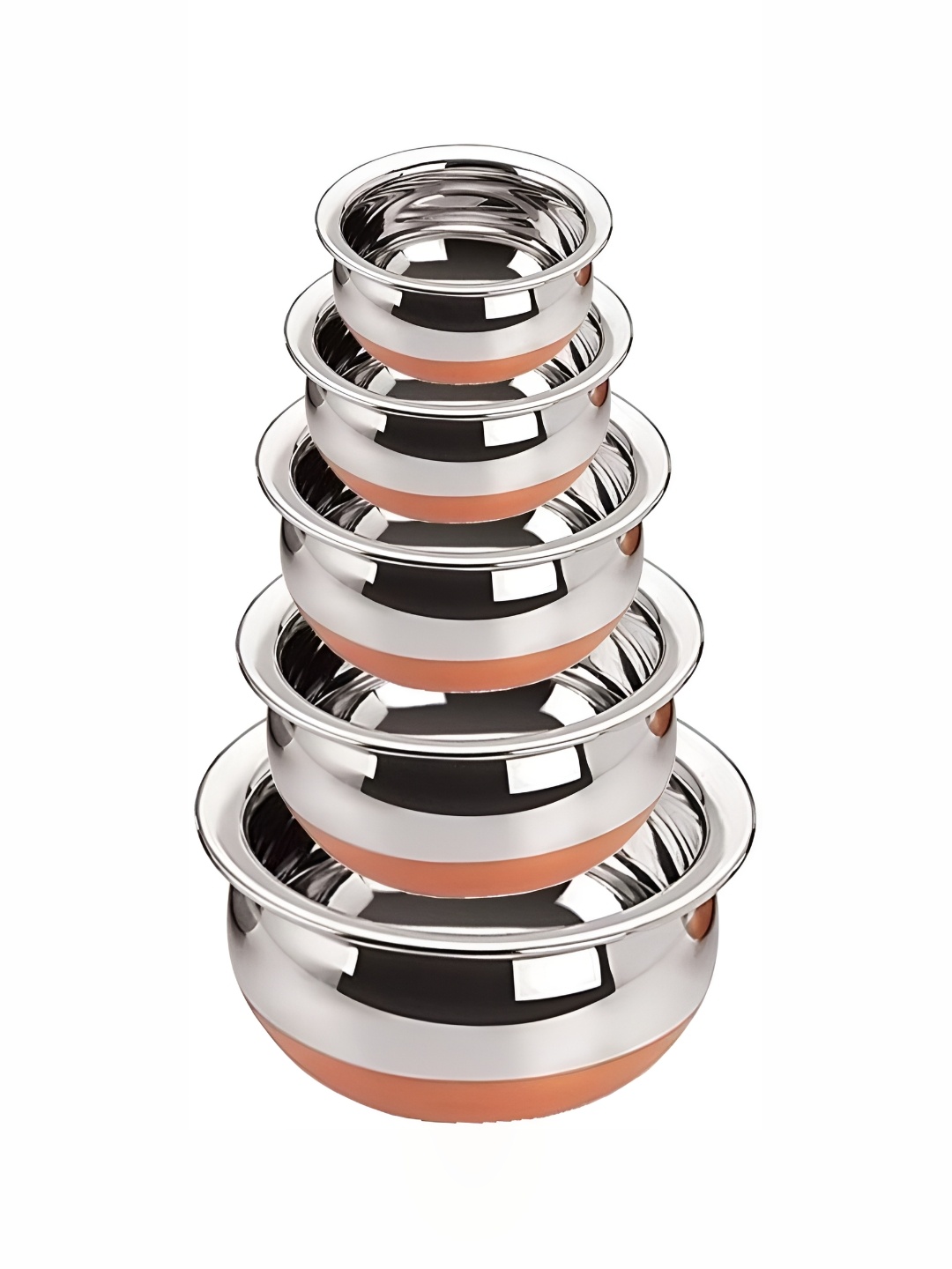 

RBGIIT Steel 5 Pieces Stainless Steel Glossy Bowls