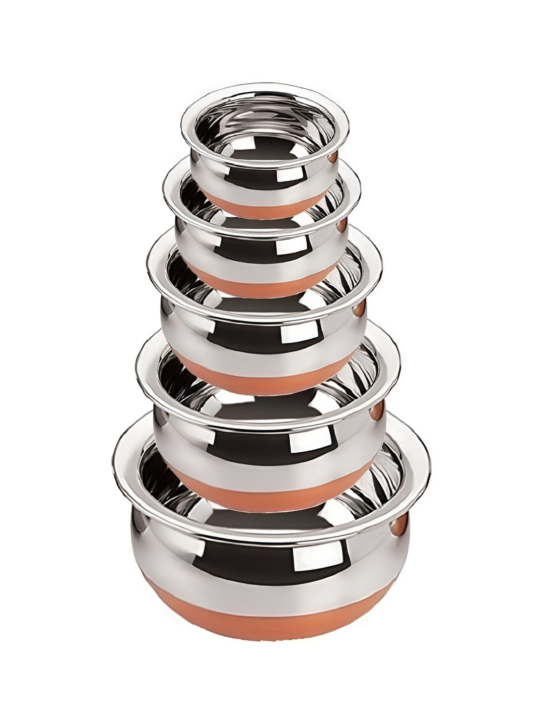

RBGIIT Steel 5 Pieces Stainless Steel Glossy Bowls