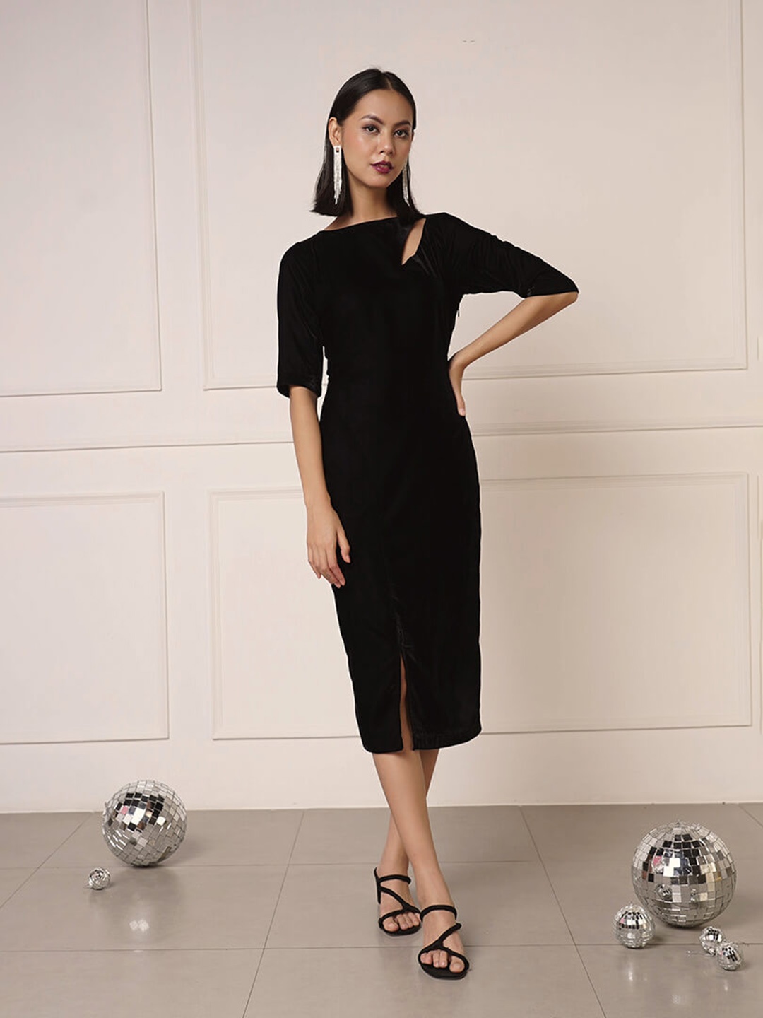 

SALT ATTIRE groove Sheath Dress, Black