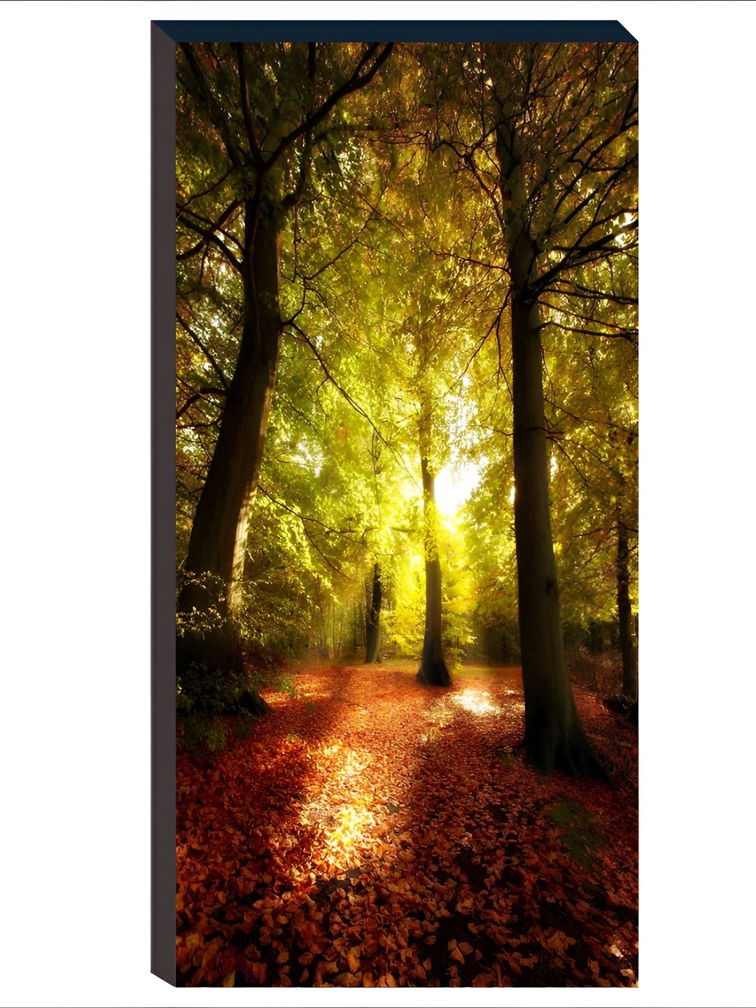 

WALLMAX Yellow & Orange 3 Pcs Trible Womens UV Textured Framed Painting Wall Art, Green