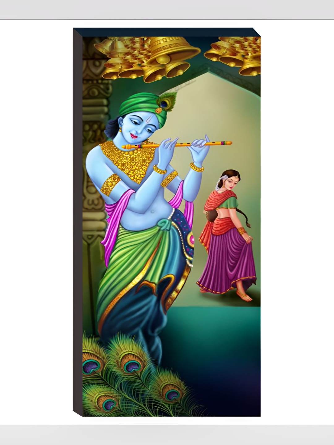 

WALLMAX Green & Blue Wooden Painting Wall Art