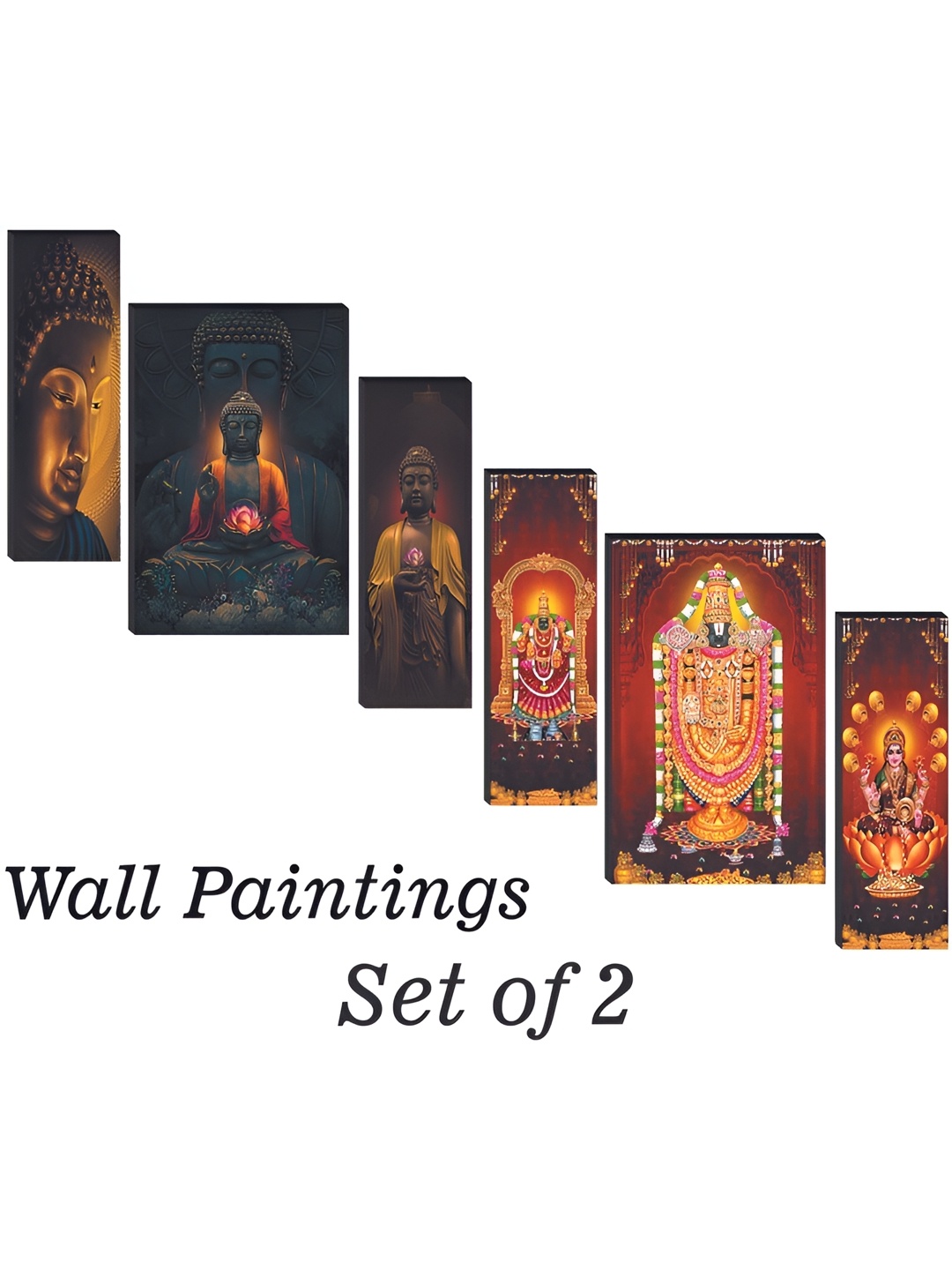 

WALLMAX Brown & Red 6 Pieces Wooden Painting Wall Art