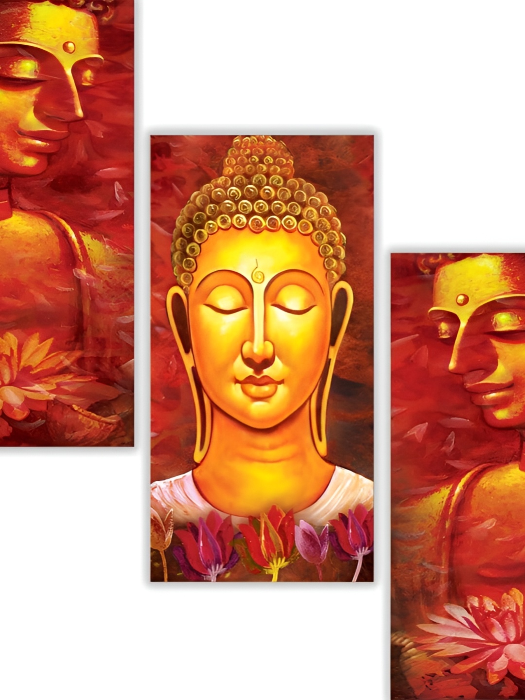 

WALLMAX Orange & Pink 3 Pieces Religious Wall Arts