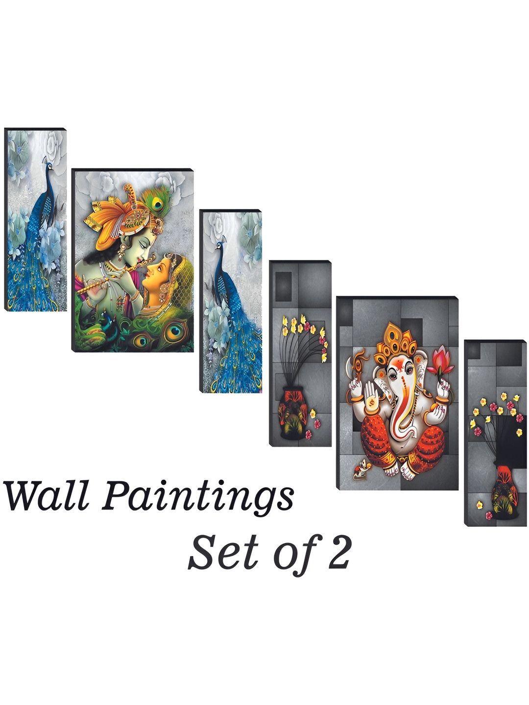 

WALLMAX Grey 6 Pieces Wood Religious Wall Art