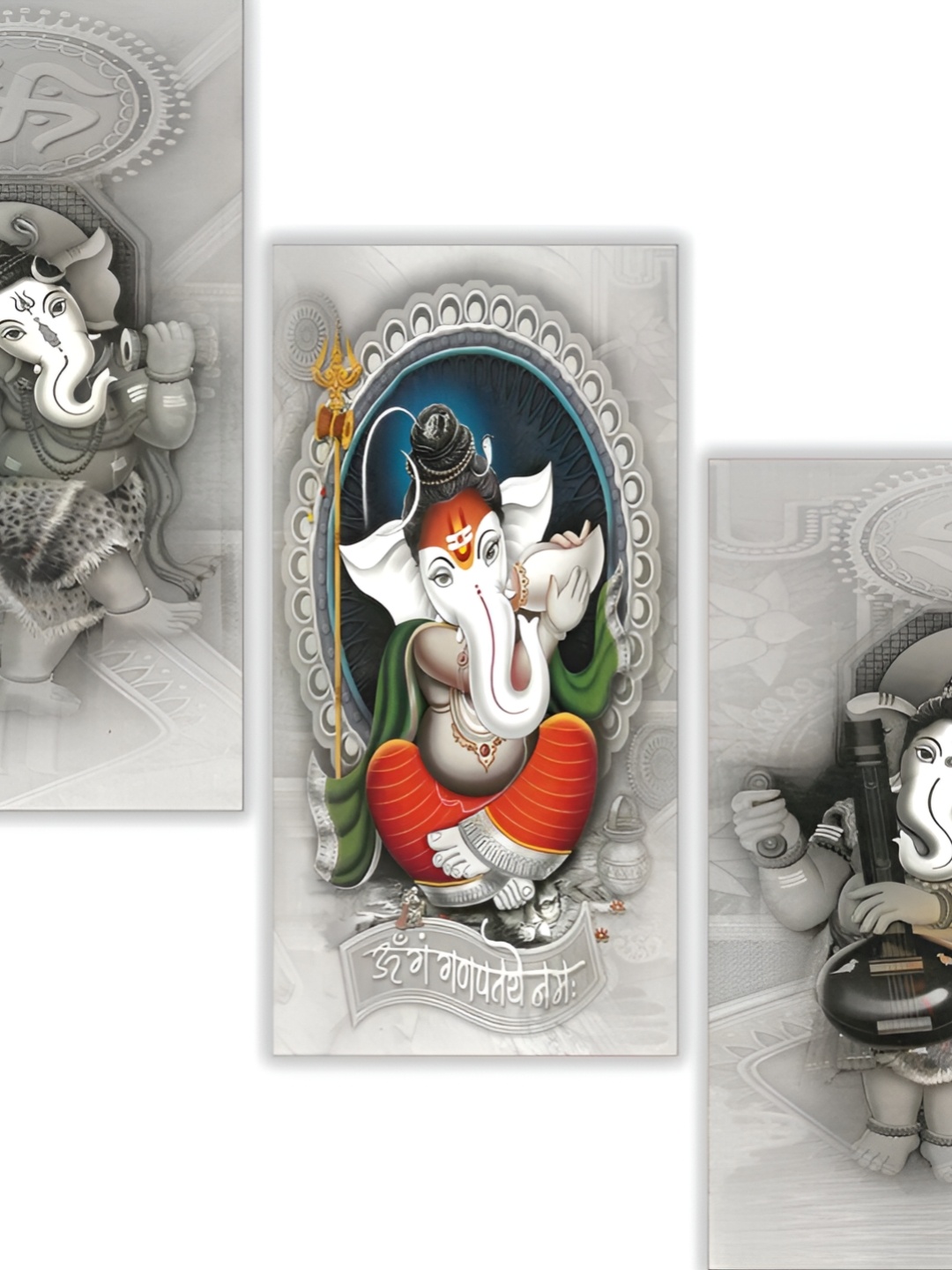 

WALLMAX Grey 3 Pieces Wooden Wall Art