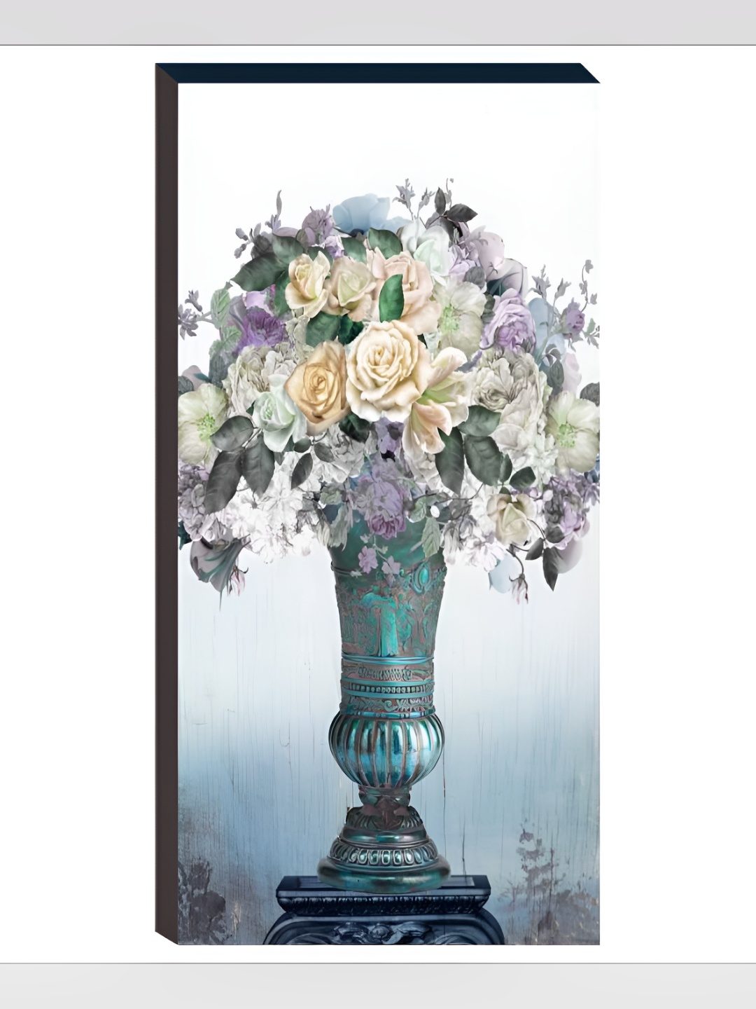 

WALLMAX White 3 Pieces Wood Floral and Botanical Wall Art, Multi