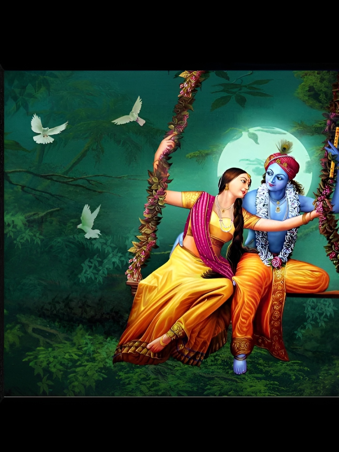 

WALLMAX Green & Blue Religious Wall Art