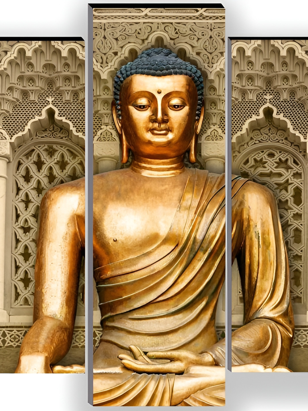 

WALLMAX Brown 6 Pcs Buddha UV Texured MDF Framed Wall Art