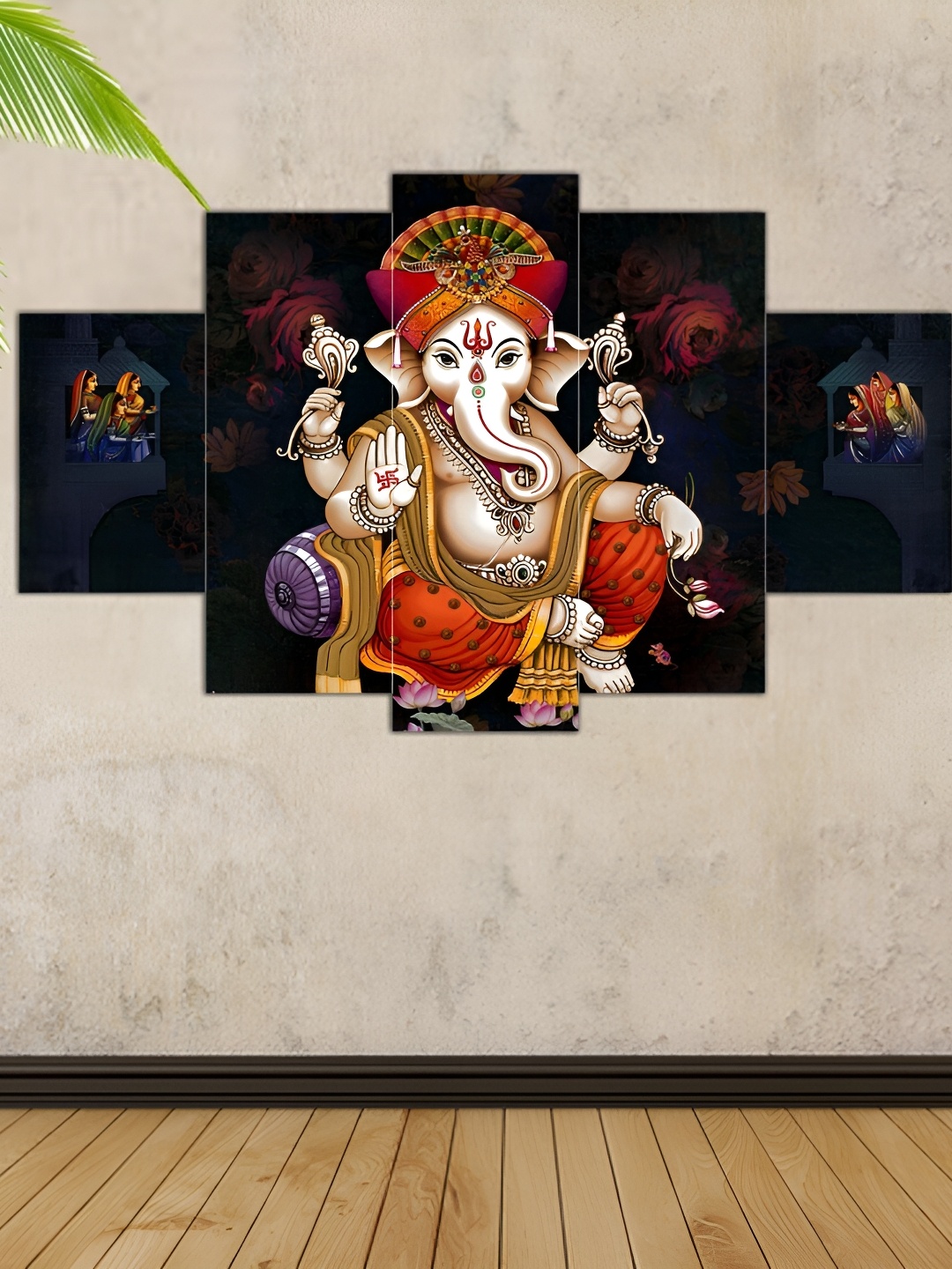 

WALLMAX Black & White 5 Piece Religious Wall Arts
