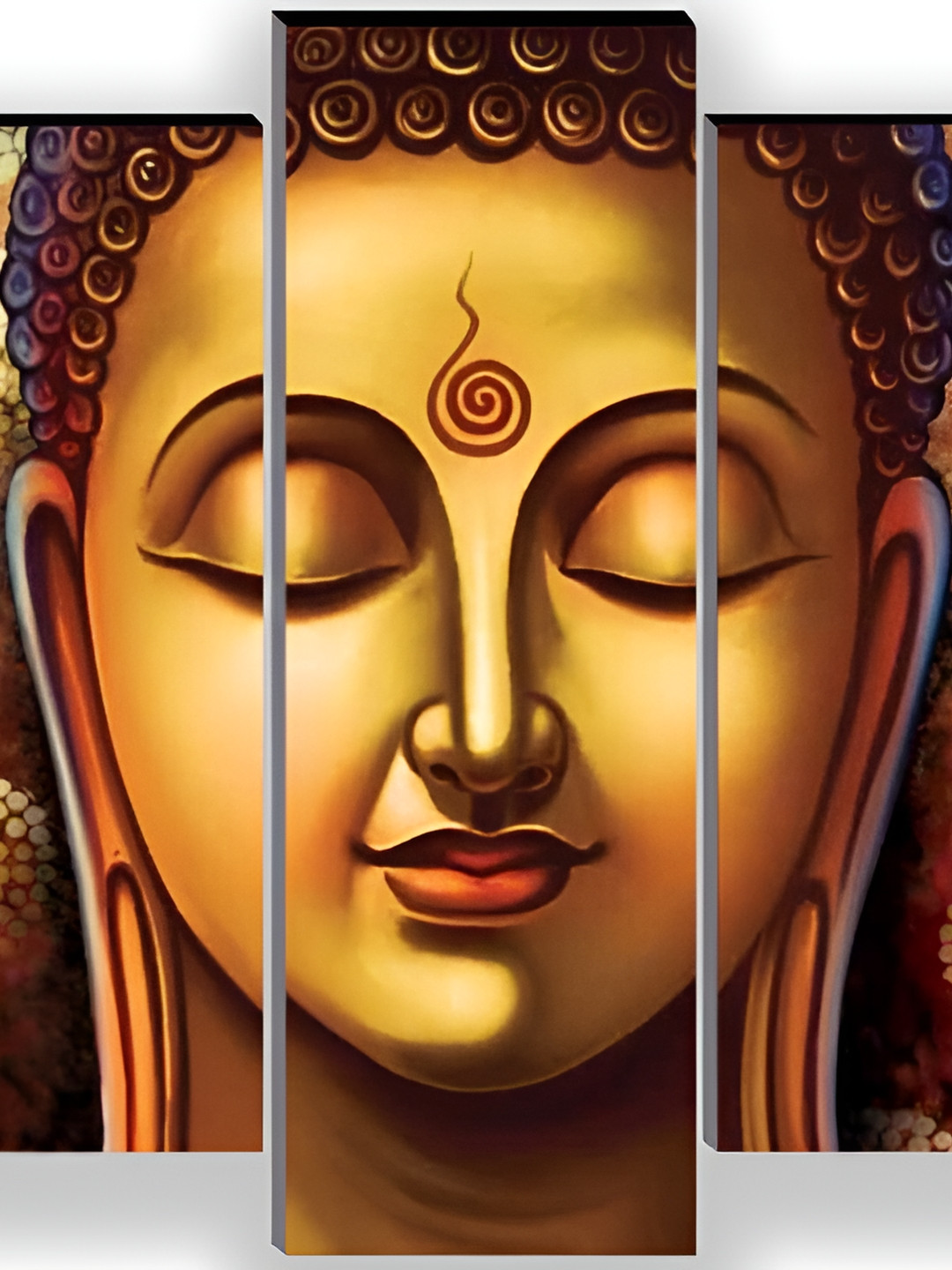 

WALLMAX Brown & Beige 5 Pcs Buddha Painting Wall Art
