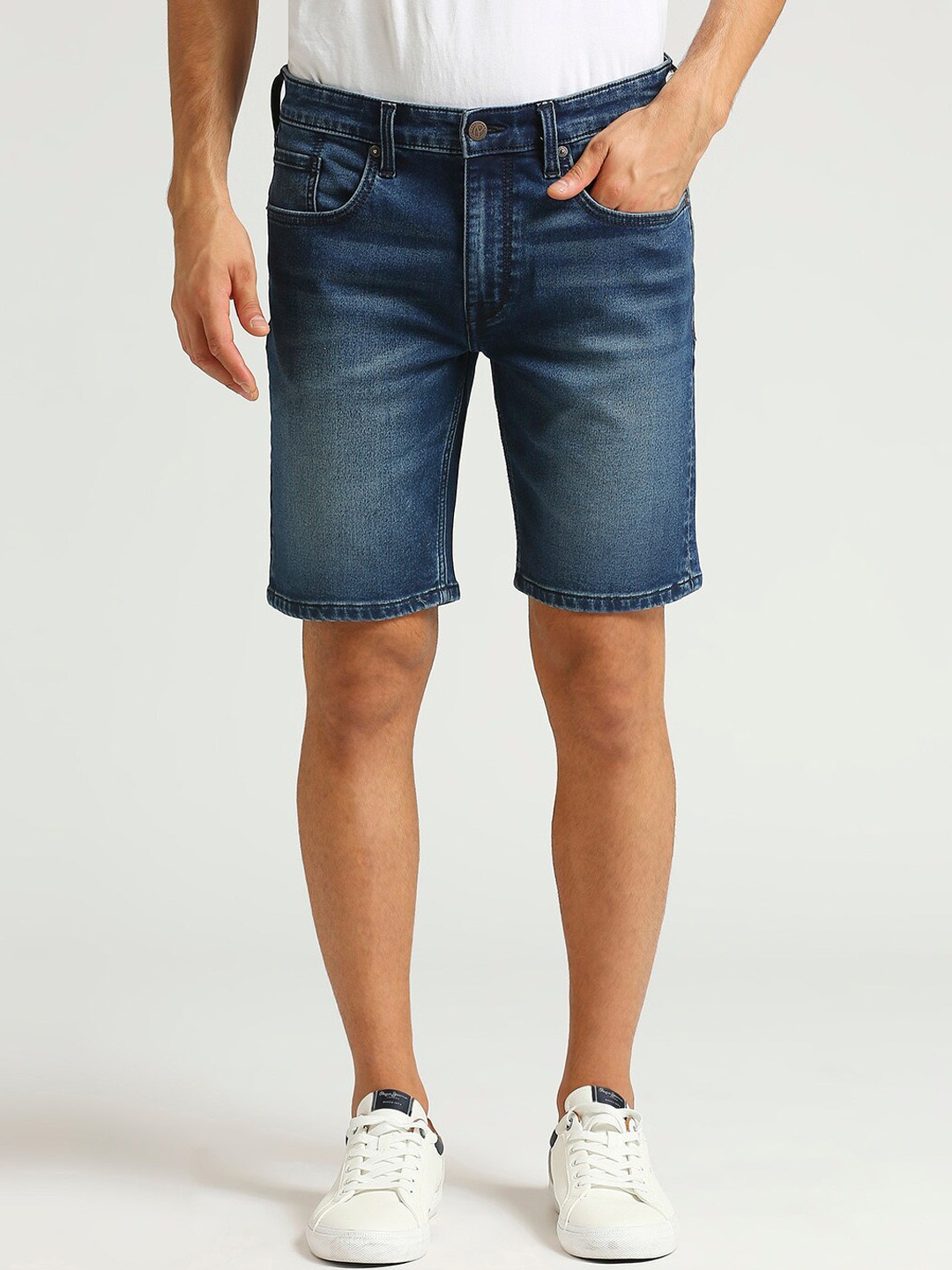 

Pepe Jeans Men Washed Denim Shorts, Blue