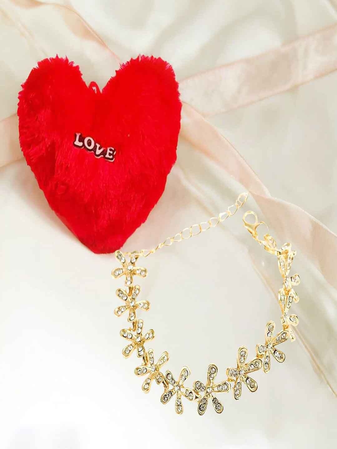 

UNIVERSITY TRENDZ Set Of 2 Gold Plated Link Bracelet