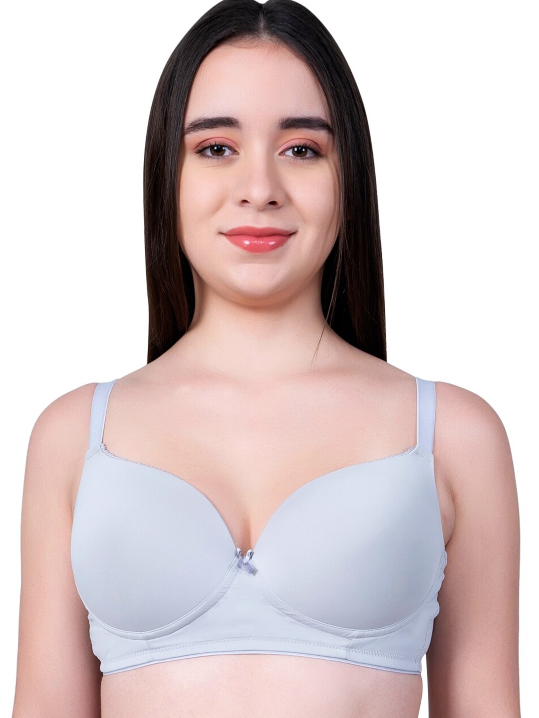 

Eve's Beauty Seamless Lightly Padded Non Wired Everyday Bra With All Day Comfort, Grey