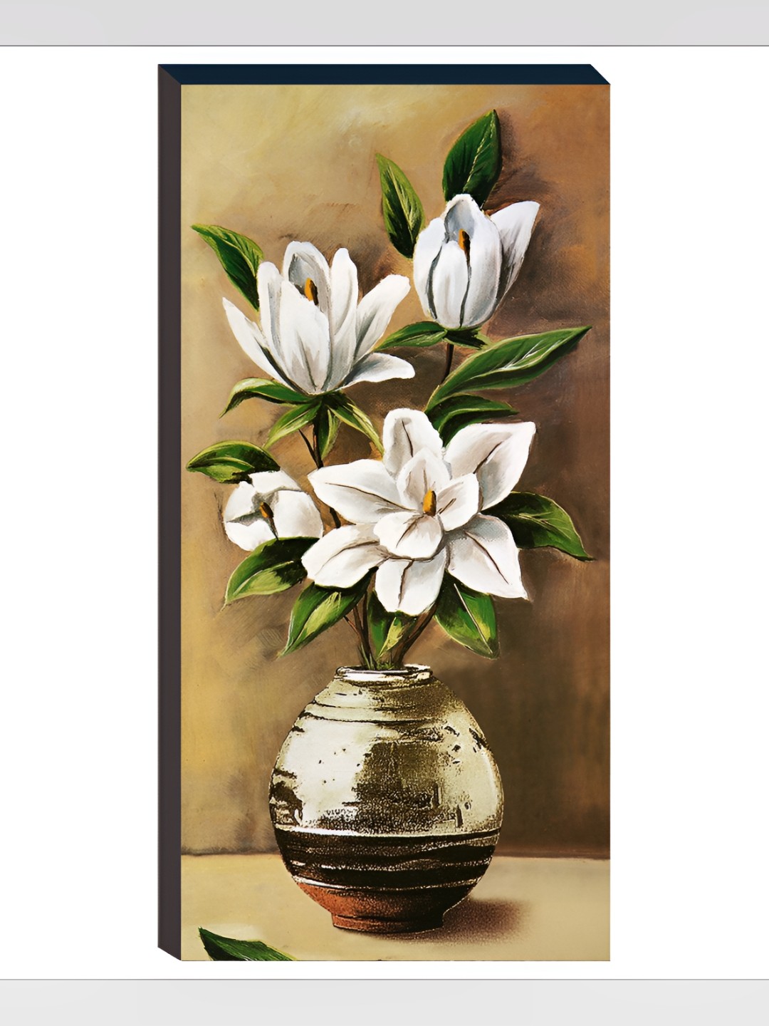 

WALLMAX Green & White 3 Pieces Wooden Paintings Wall Arts