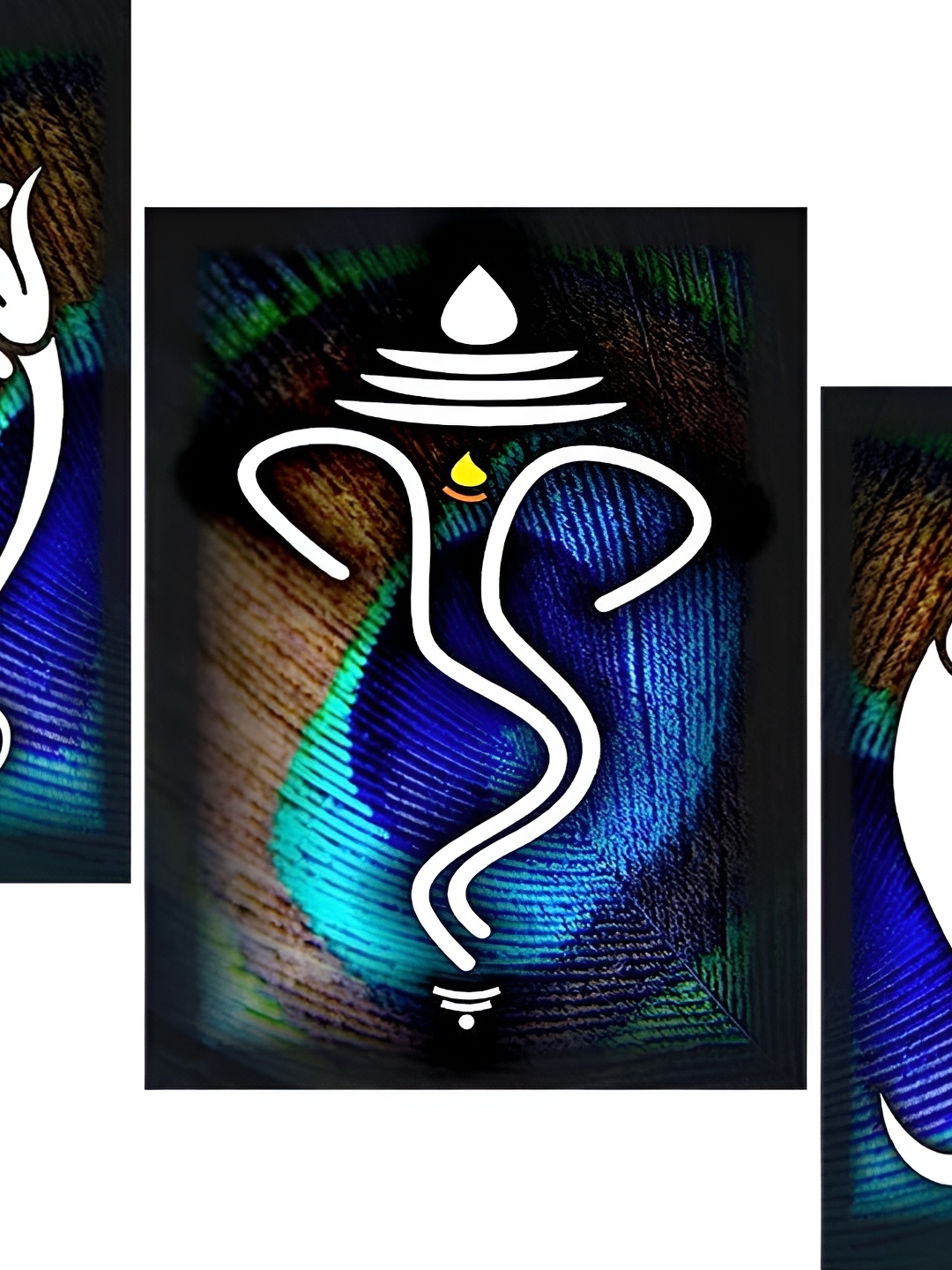 

WALLMAX Blue & White 3 Pieces Religious Wall Arts
