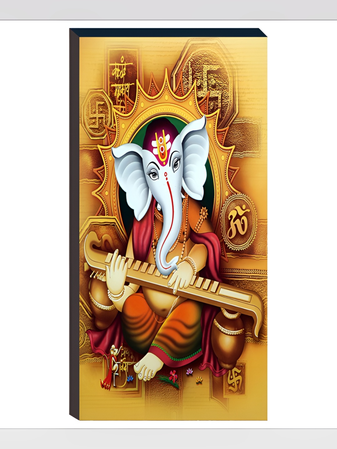 

WALLMAX Yellow & White 3 Pieces Religious Wall Arts