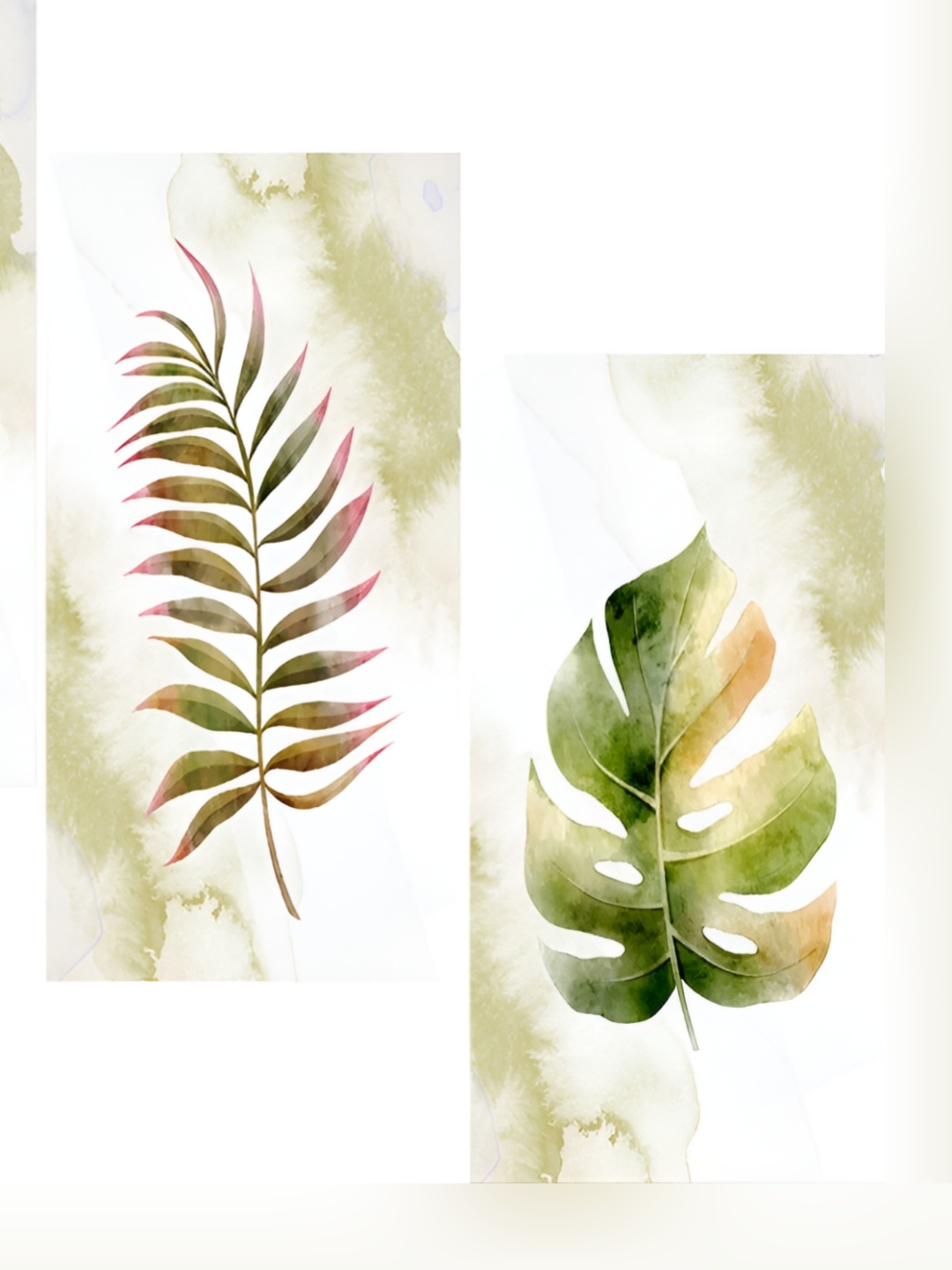 

WALLMAX 3 Pieces Green UV Textured MDF Framed Paintings Wall Art