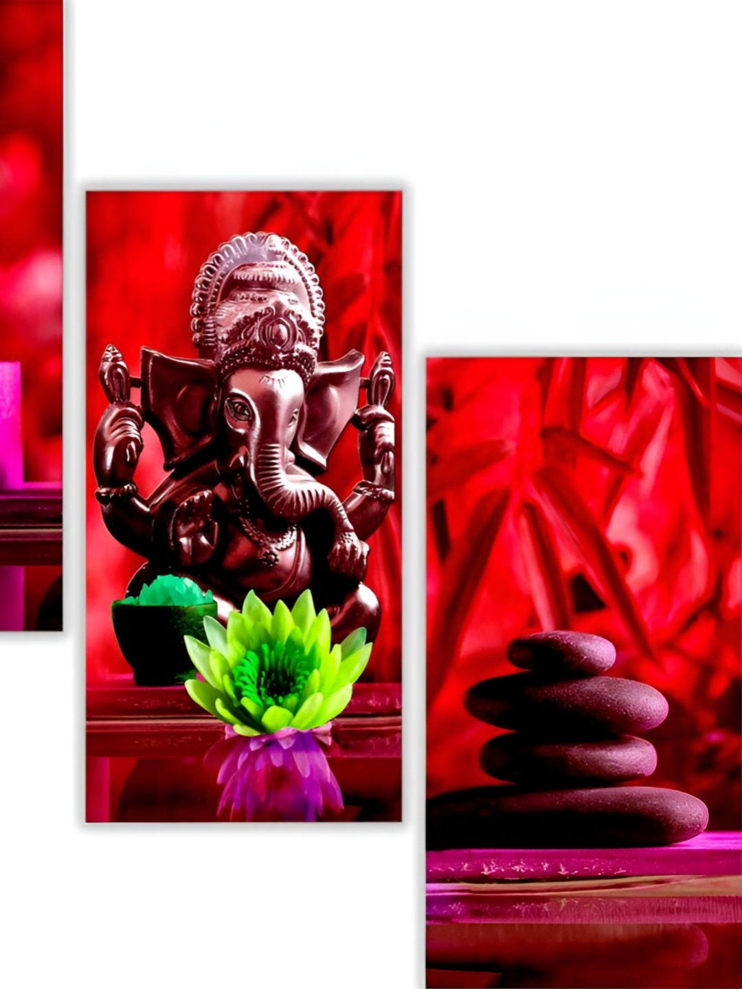 

WALLMAX Red 3 Pcs Religious Wall Arts