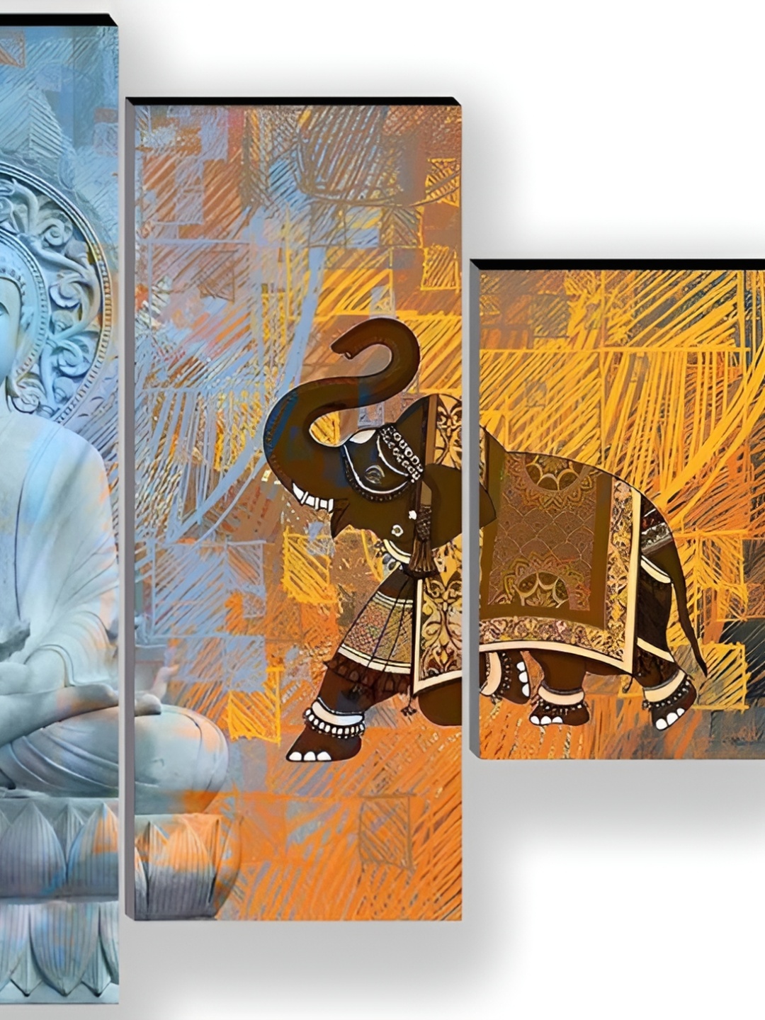 

WALLMAX Blue & Brown 5 Pieces Religious Wall Art