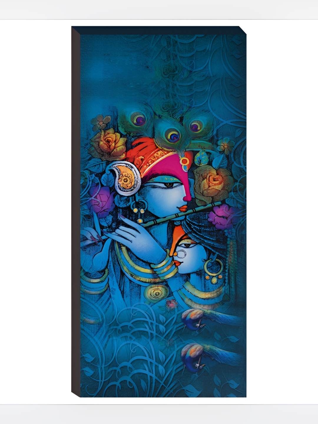 

WALLMAX Blue & Red Wooden Painting Wall Art