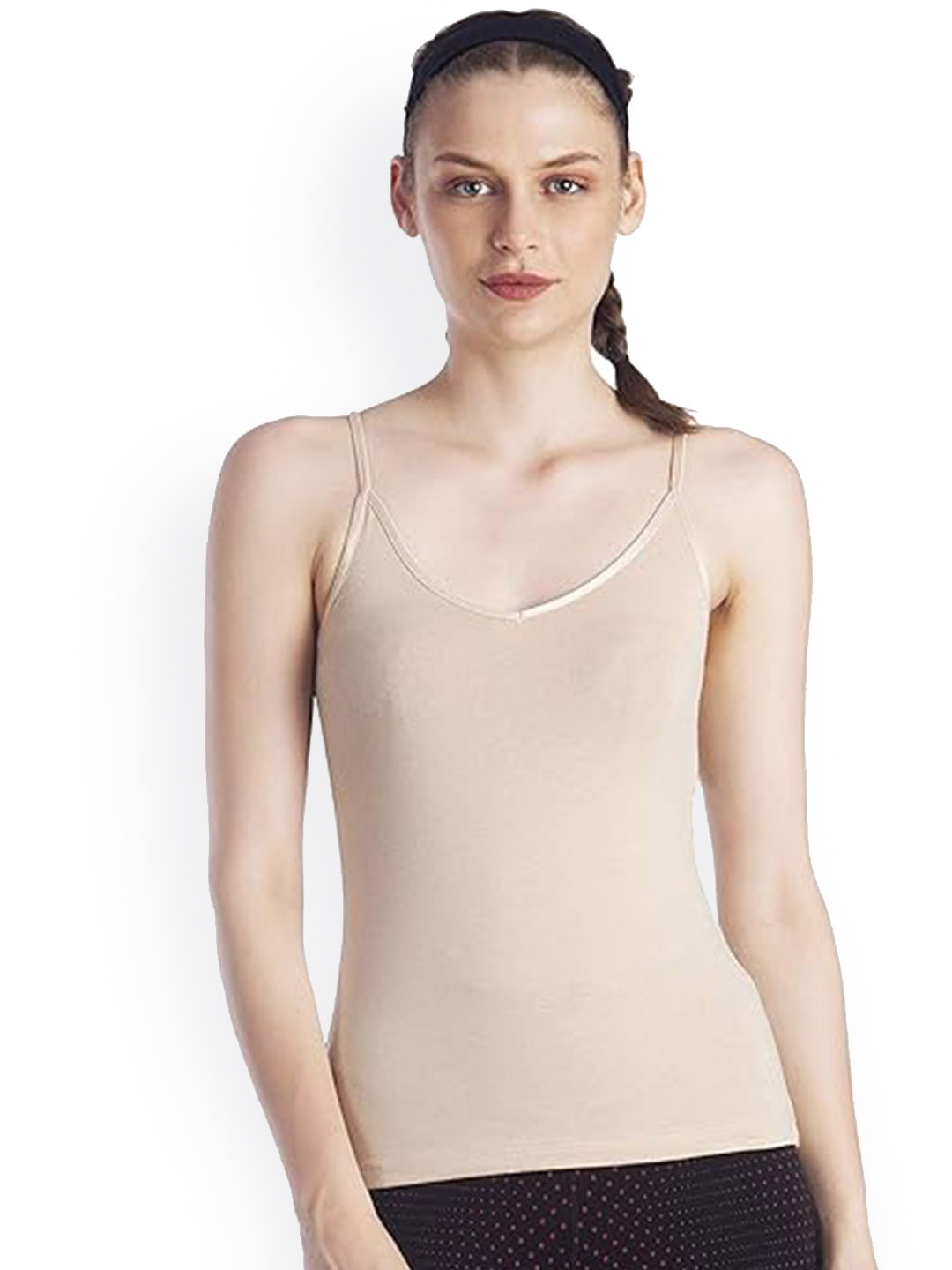 

LAVOS Reversible Cotton Non-Padded Camisole, Beige