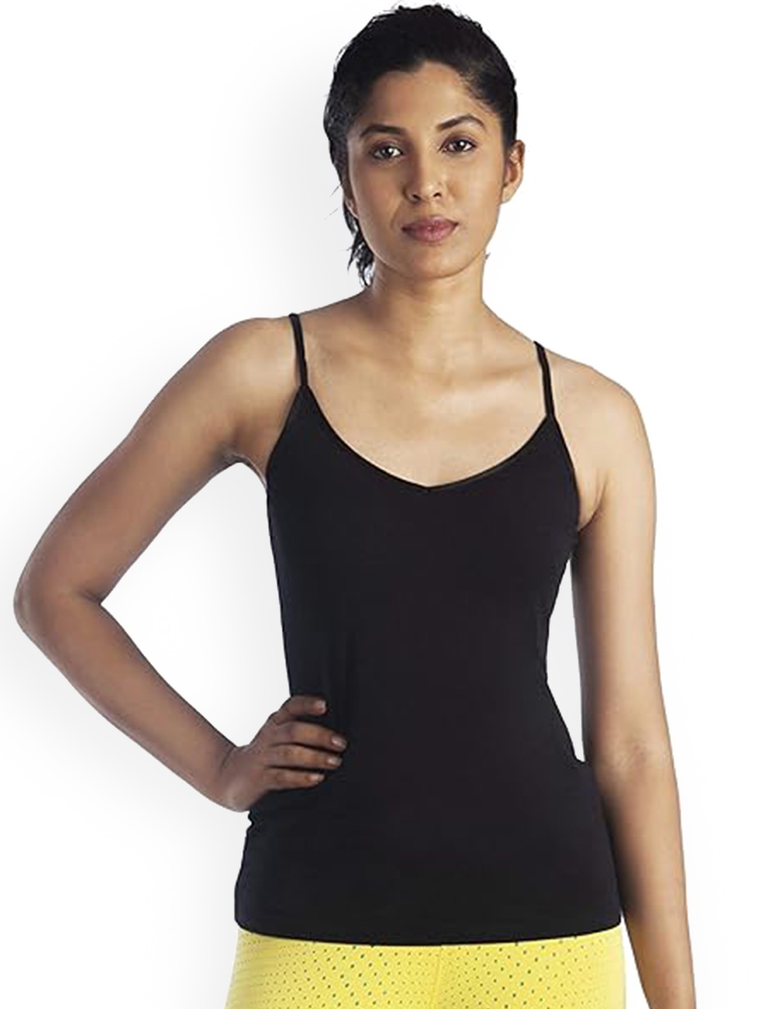 

LAVOS Reversible Cotton Non-Padded Camisole, Black
