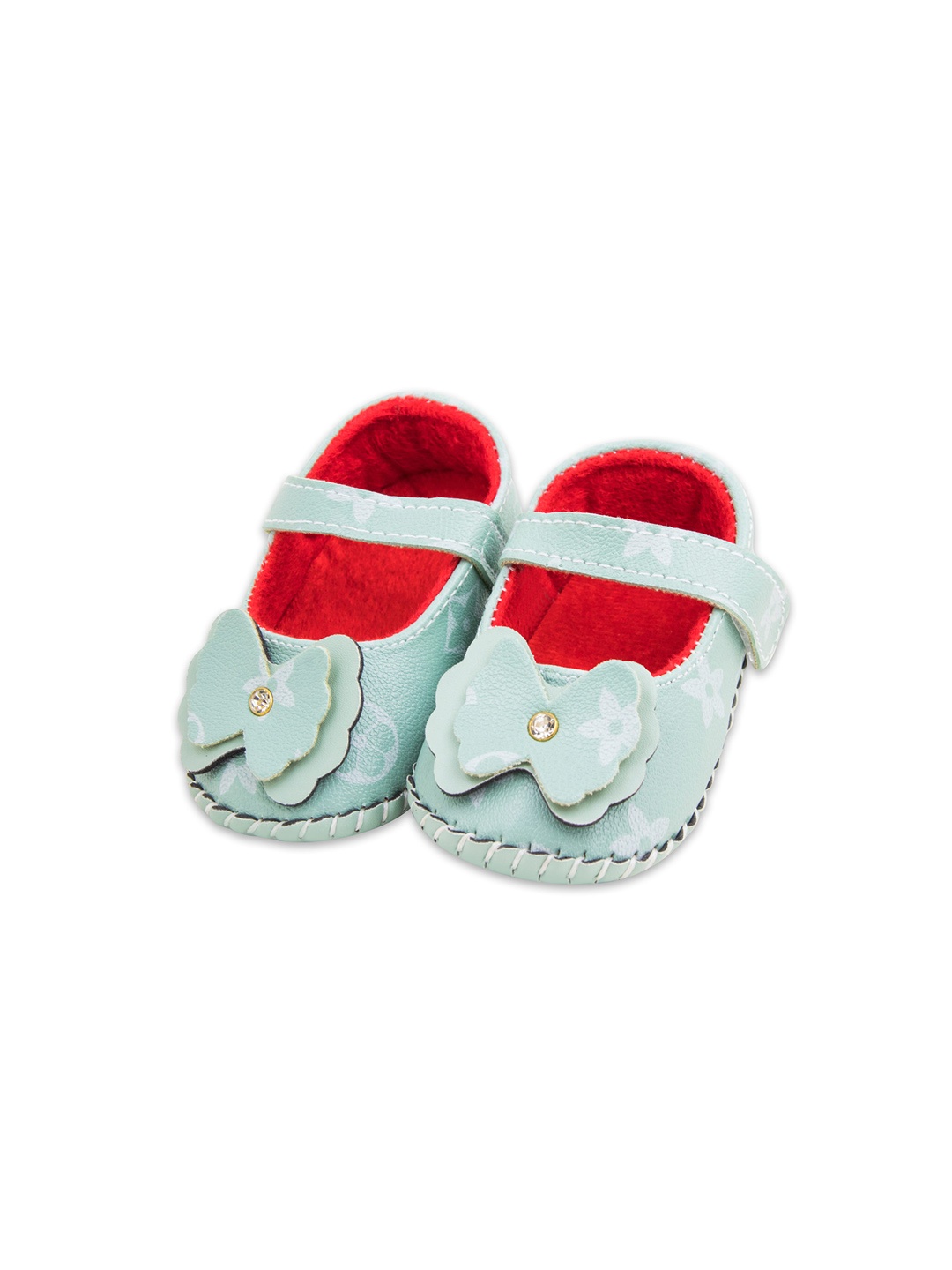 

BAESD Infants Girls Self Design Booties, Sea green