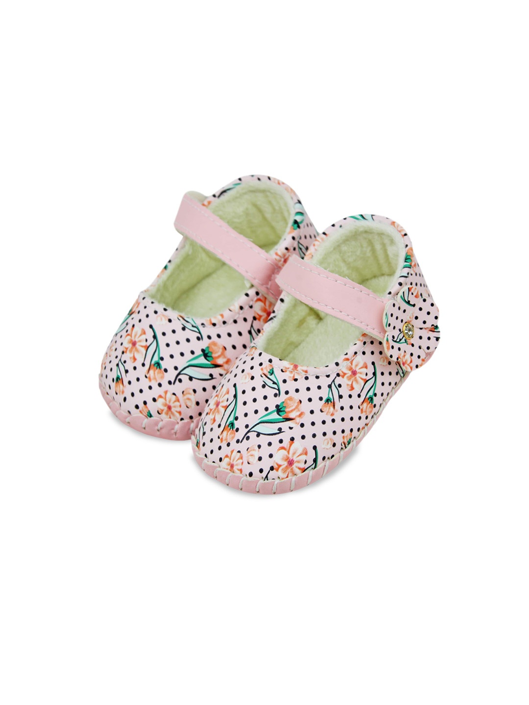 

BAESD Infants Girls Printed Booties, Pink