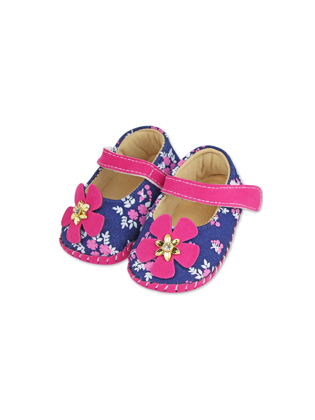 

BAESD Infants Girls Printed Embellished Detail Booties, Pink