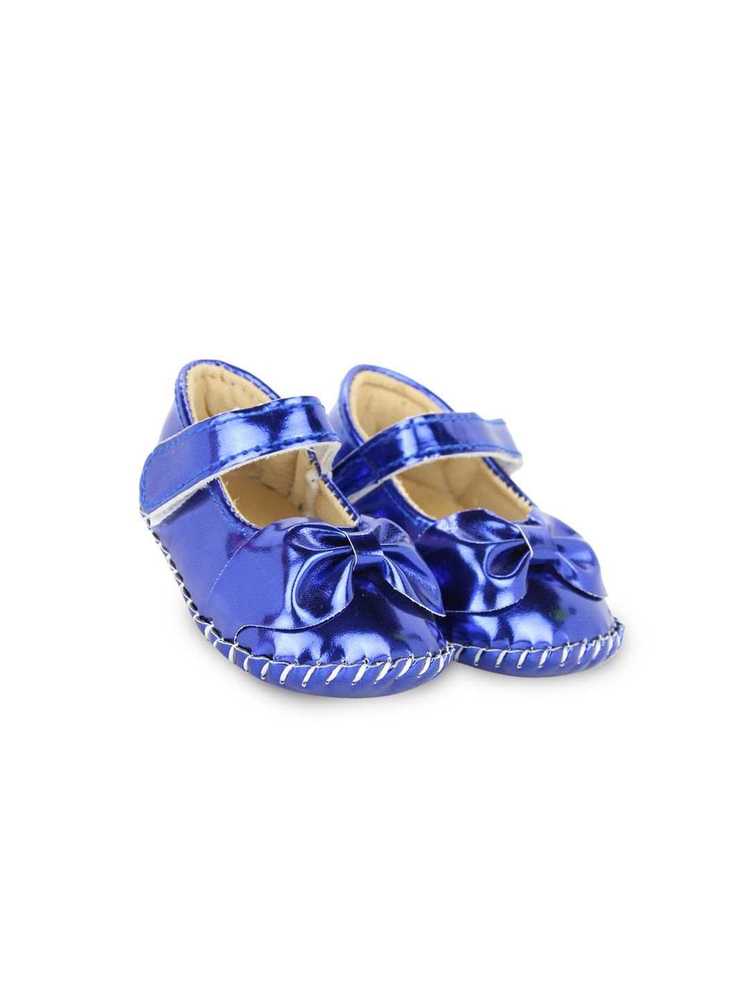 

BAESD Infant Girls Bow Detail Velcro Booties, Navy blue