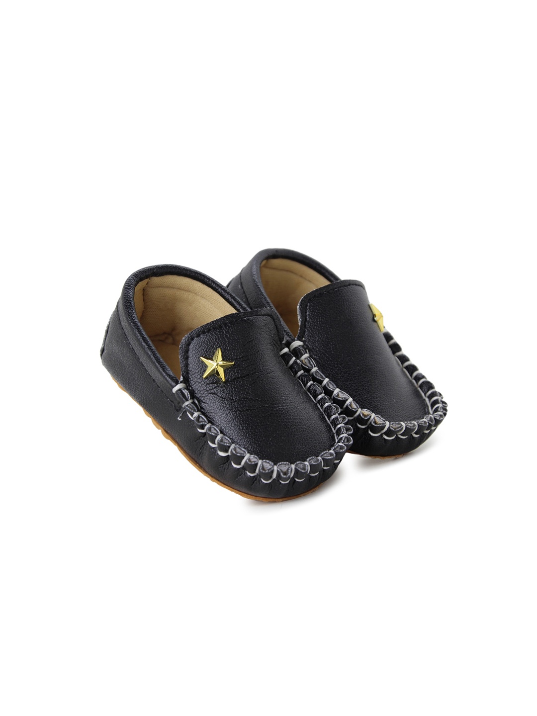

BAESD Infants Boys Loafer Booties, Black