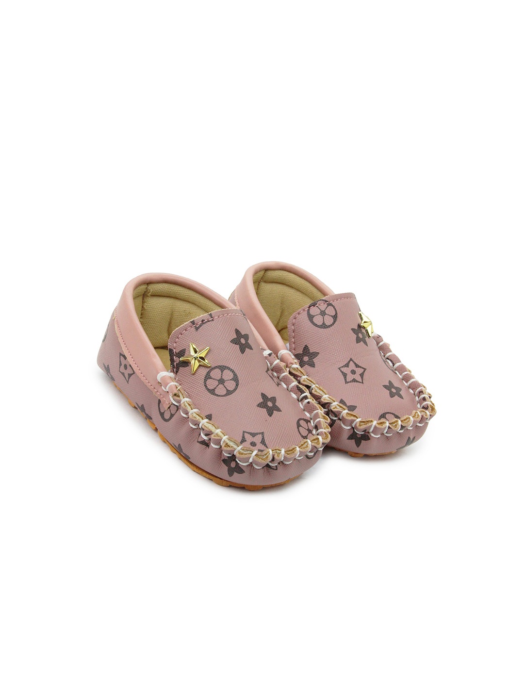 

BAESD Infants Boys Printed Loafer Booties, Pink