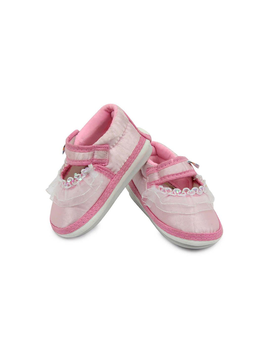 

BAESD Infants Girls Self Design Booties, Pink