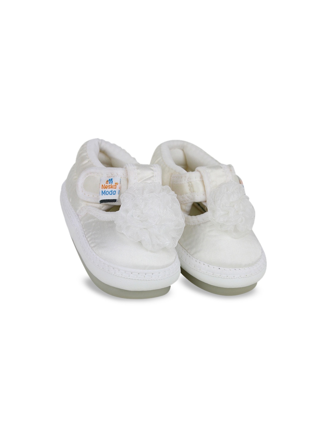 

BAESD Infant Girls Satin Booties with Musical Sound, White